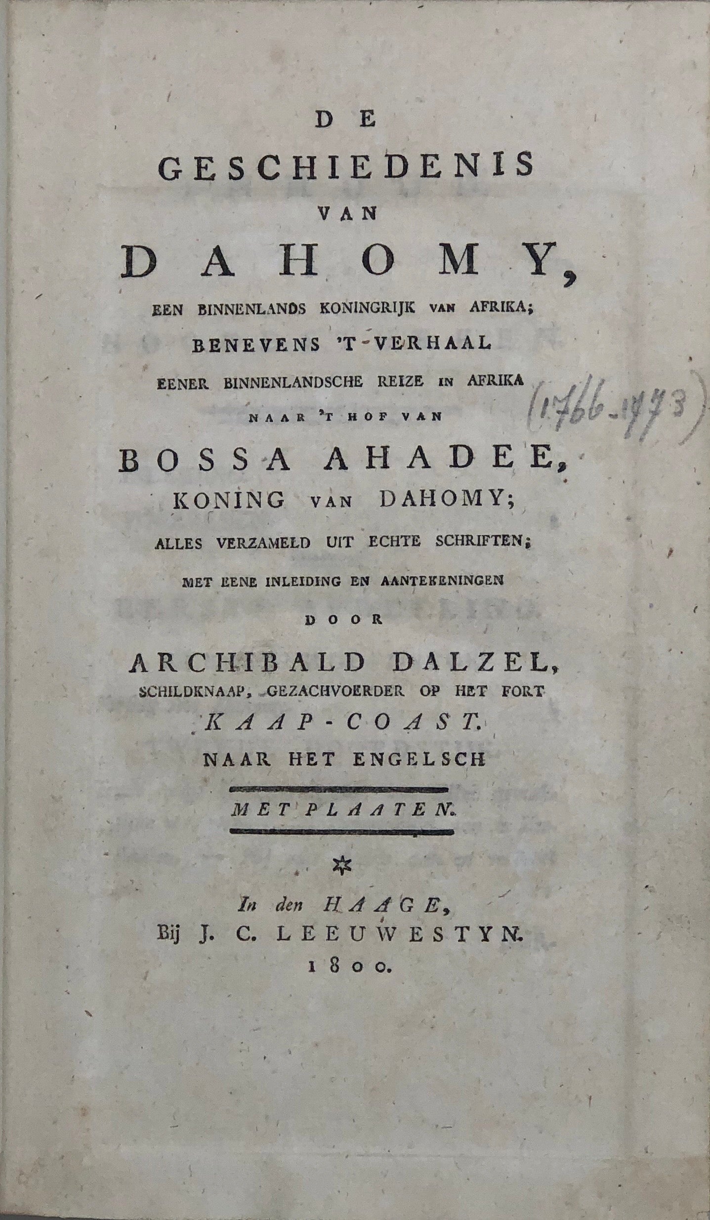 De Geschiedenis van Dahomy, een Binnenlands Koningrijk van Afrika;