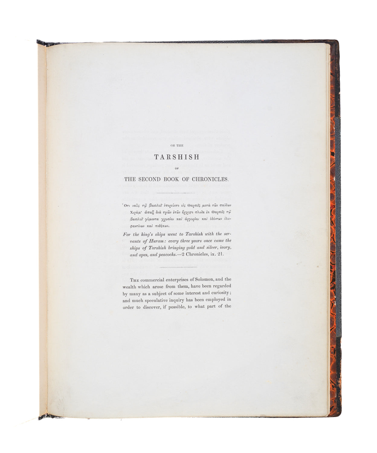 On the Tarshish of the Second Book of Chronicles.