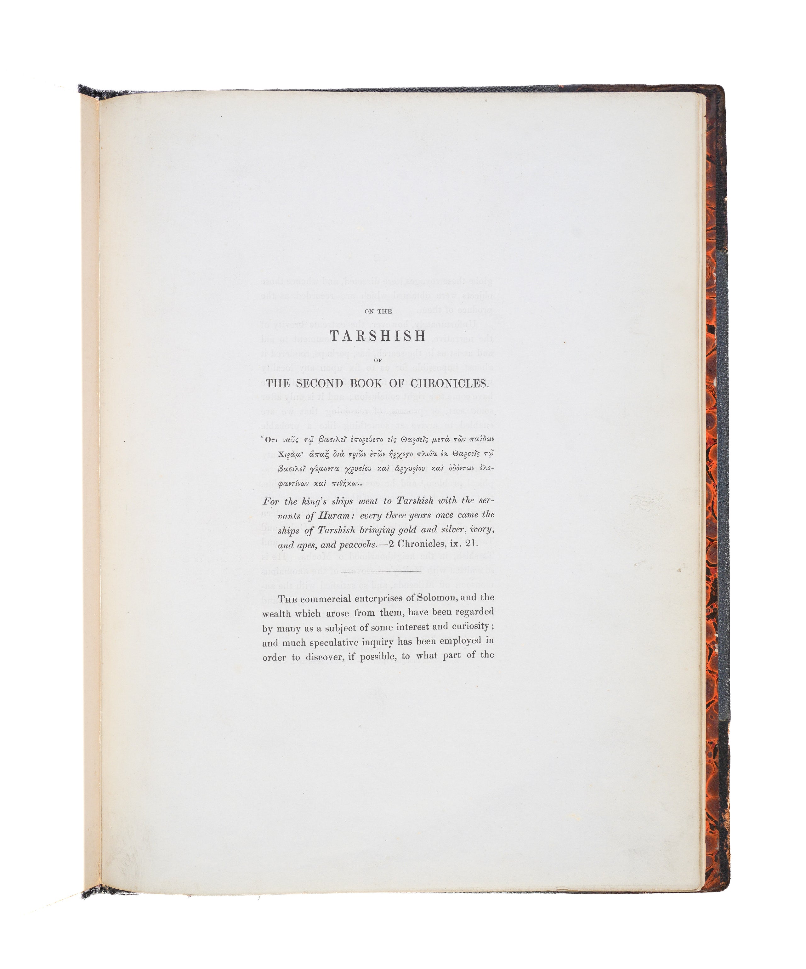 On the Tarshish of the Second Book of Chronicles.