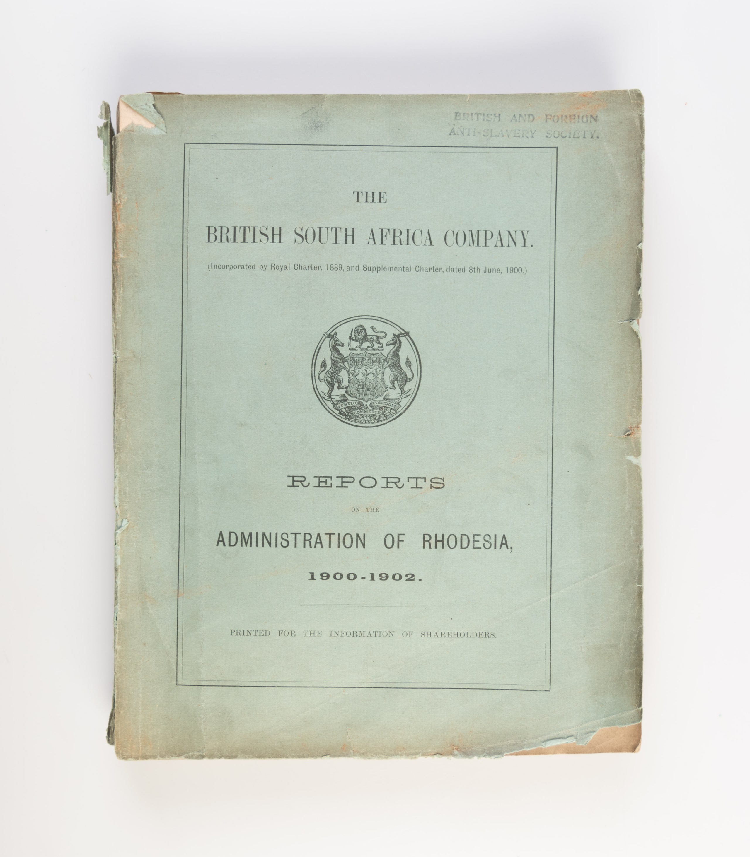 Reports on the Administration of Rhodesia 1900-1902