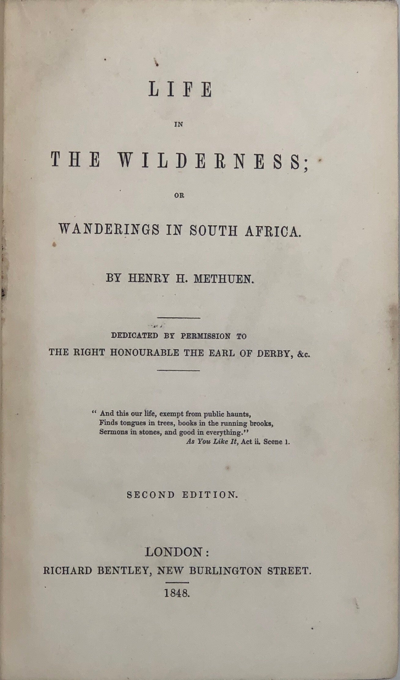 Life in the Wilderness;