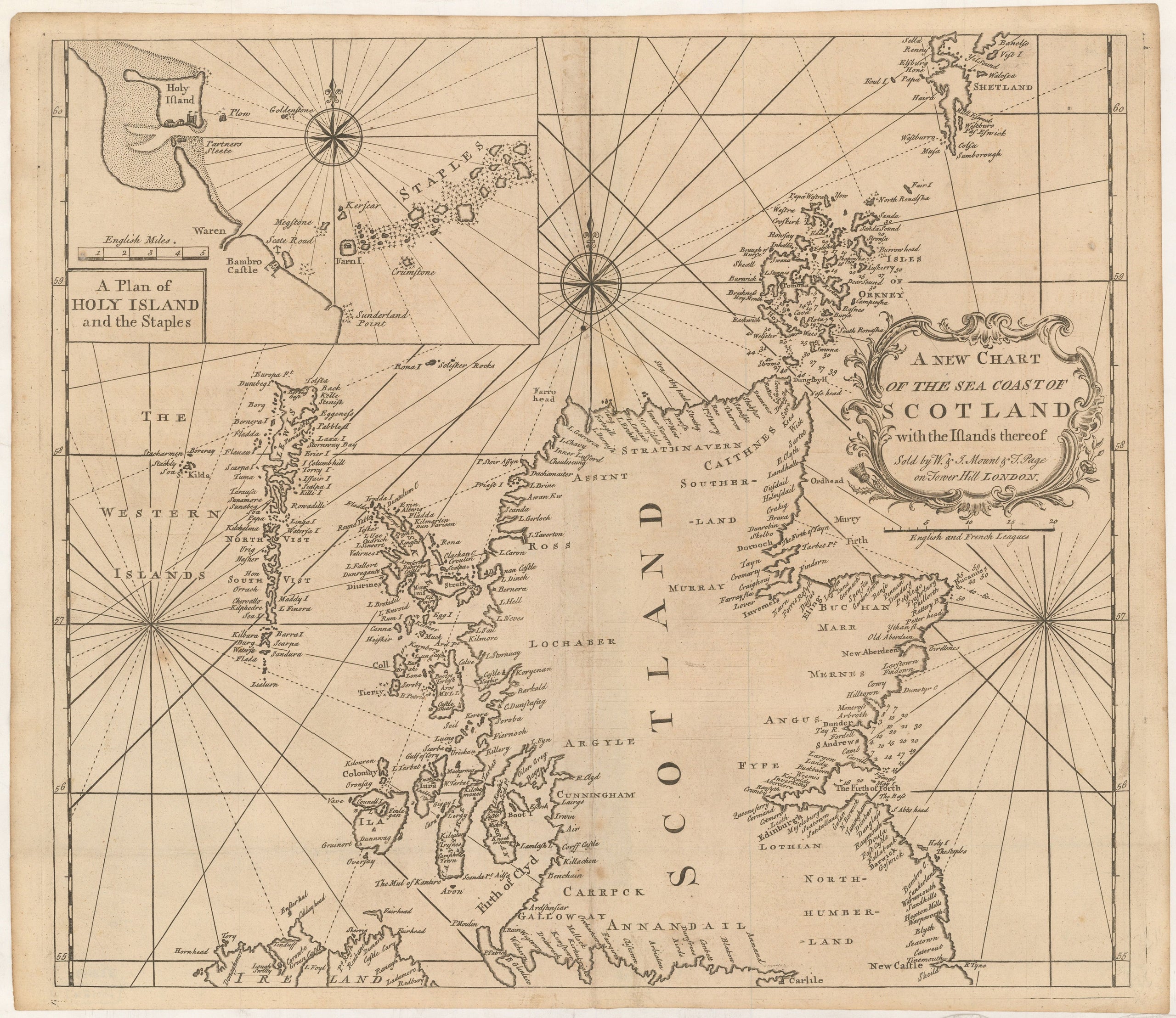 A new Chart of the sea Coast of Scotland with the Islands thereof.