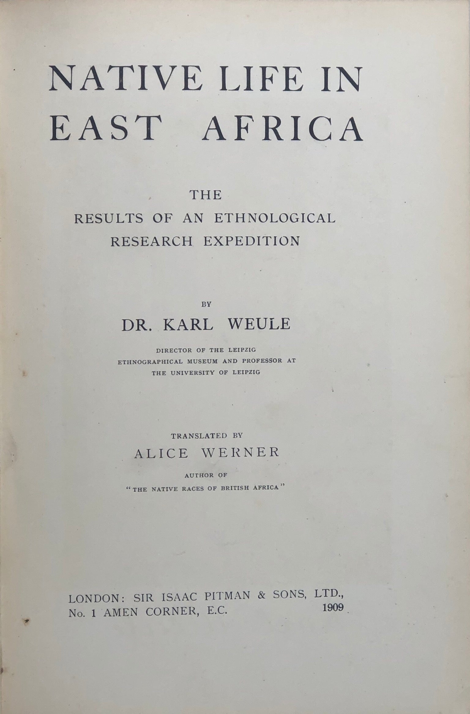 Native Life in East Africa