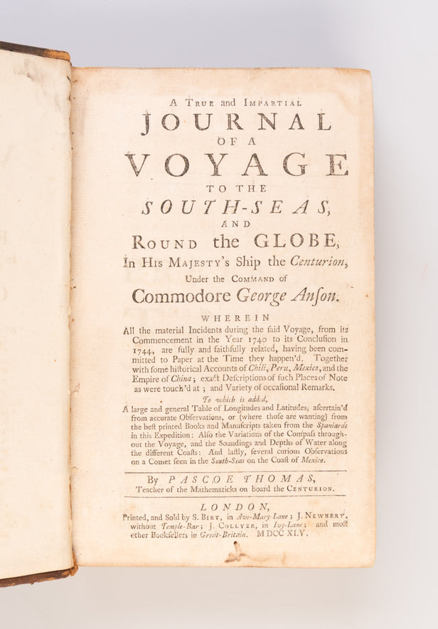 A True and Impartial Journal of a Voyage to the South Seas, and Round the Globe, in His Majesty's Ship the Centurion