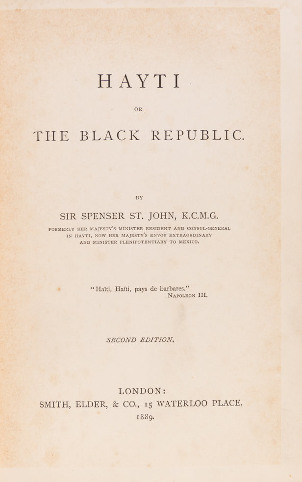 Hayti, or The Black Republic.