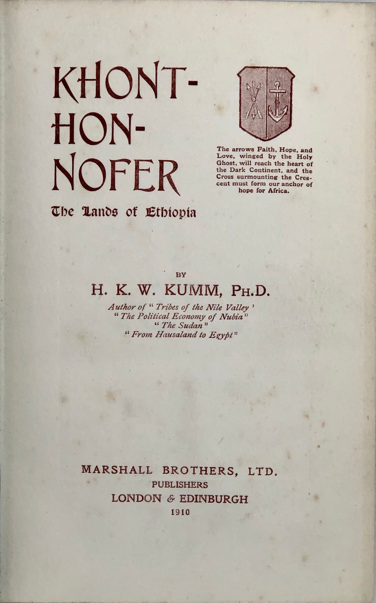 Khont-Hon-Nofer: The Lands of Ethiopia
