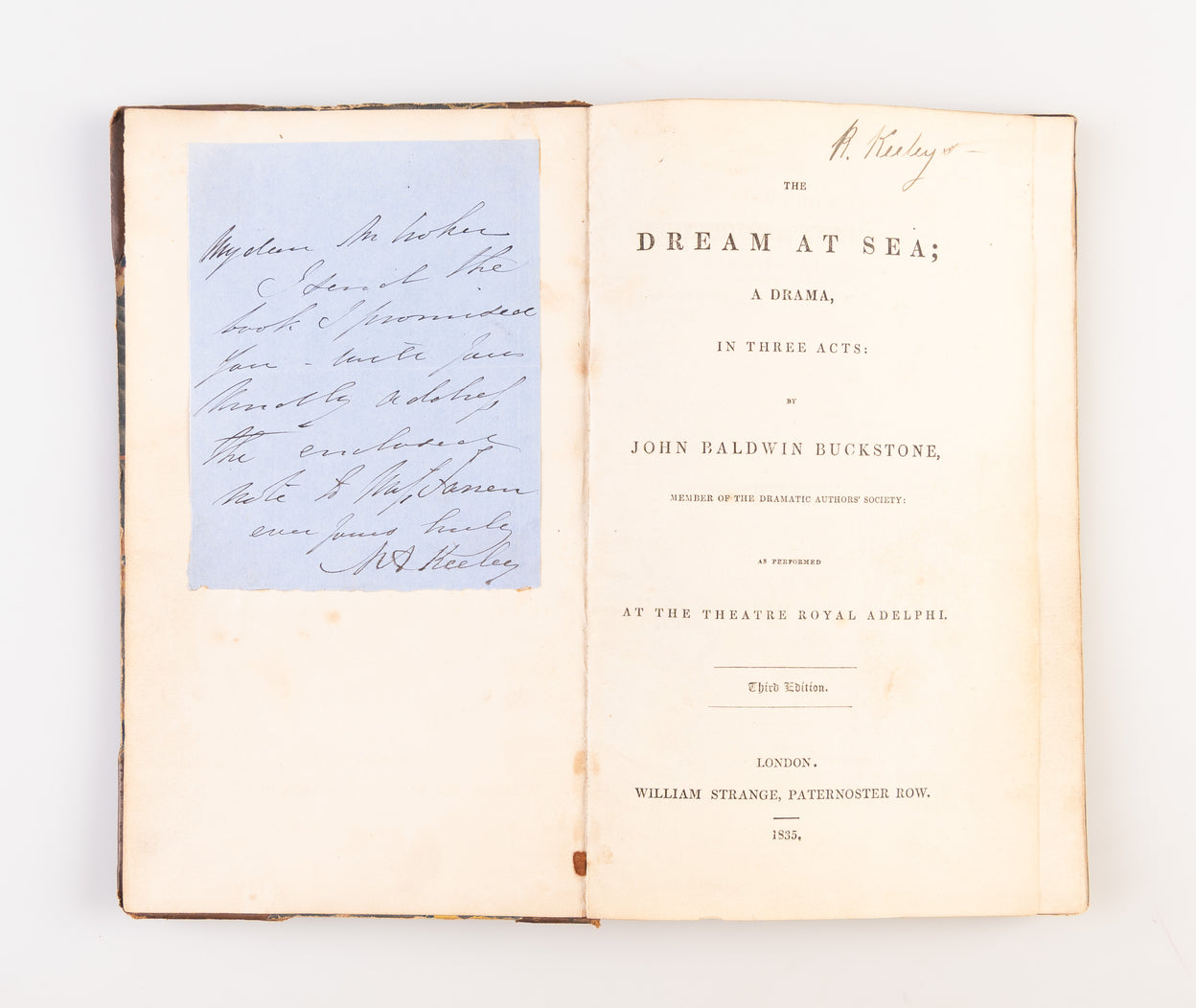 The Dream at Sea; a Drama, in three acts:
