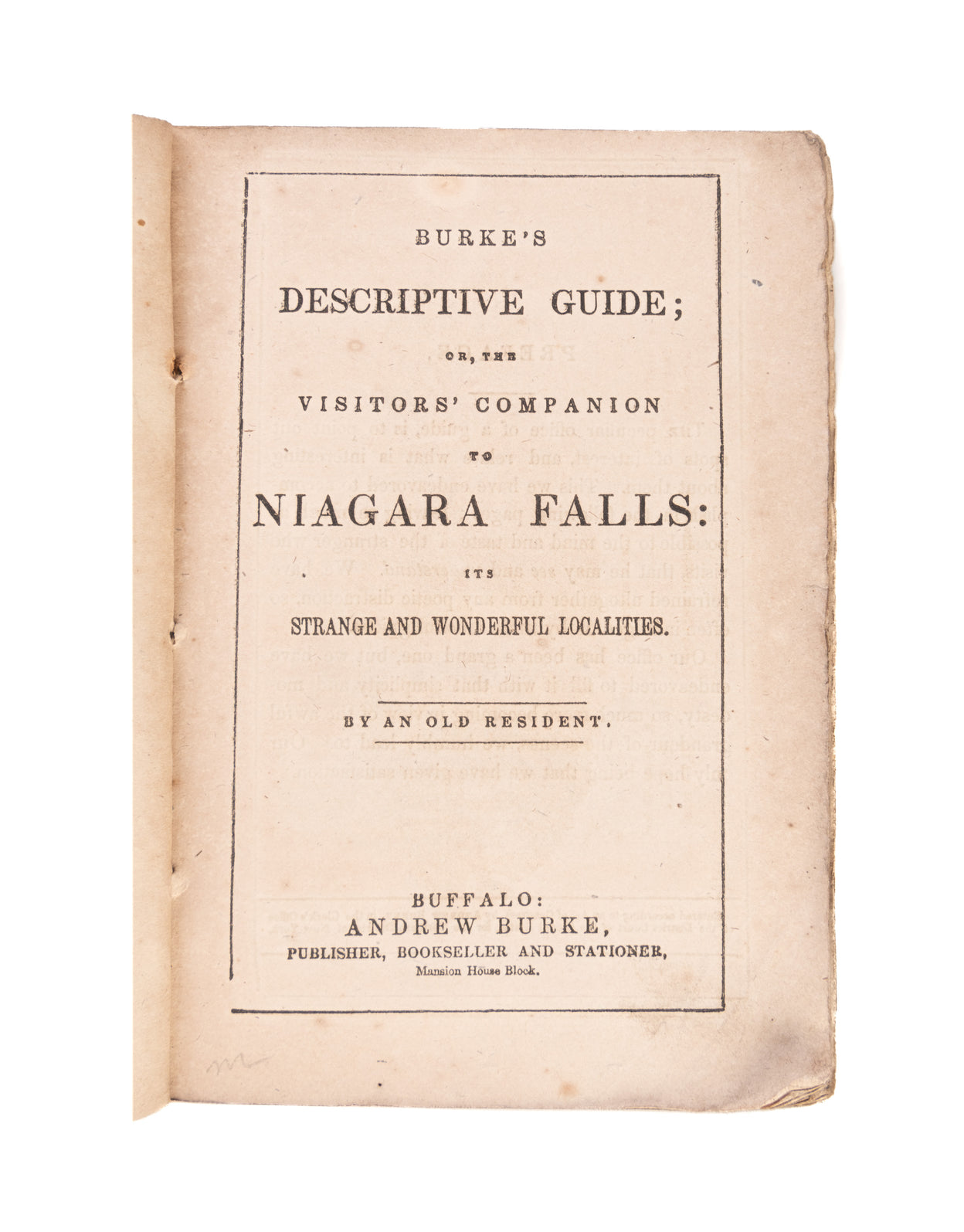 Burke's Descriptive Guide; or, the Visitor's Companion to Niagara Falls ...