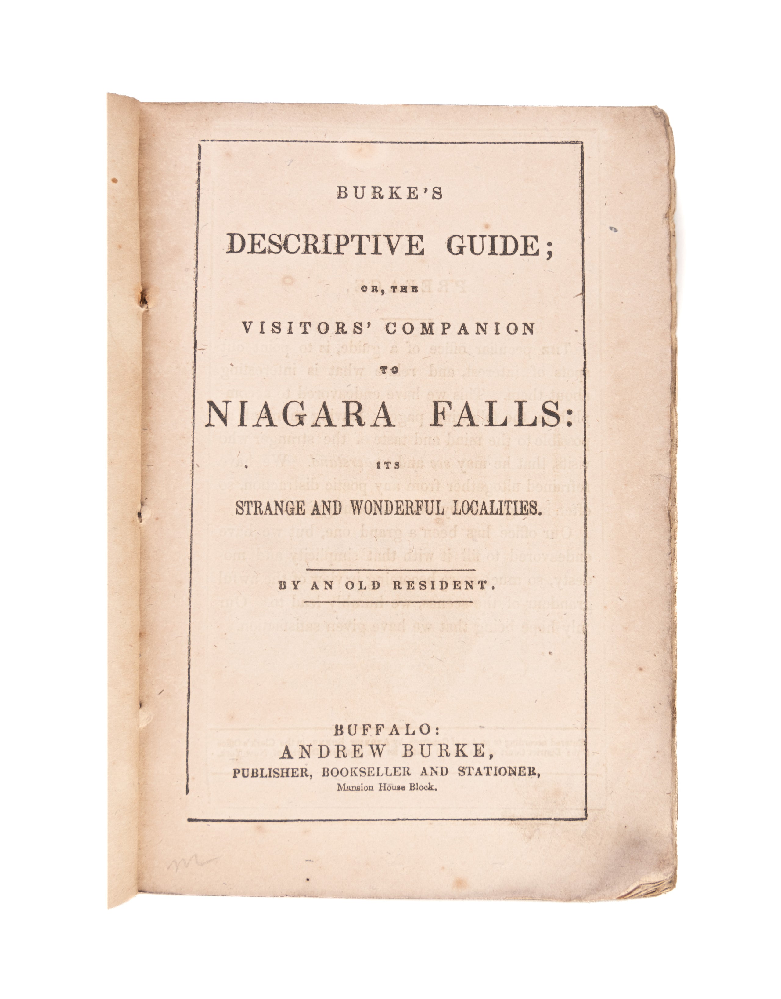 Burke's Descriptive Guide; or, the Visitor's Companion to Niagara Falls ...