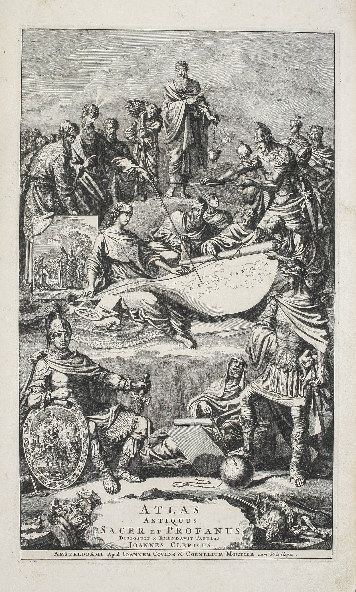 Atlas Antiquus, Sacer, Ecclesiasticus et Profanus; In quo Terrae Sanctae variae divisiones, Dioiesesium Patriarchalium & Episcopalium limites, Orbisque universus antiquus, prout erat olim excultus & divisus, oculis subjiciuntur; ... Collectus ex Tabulis G