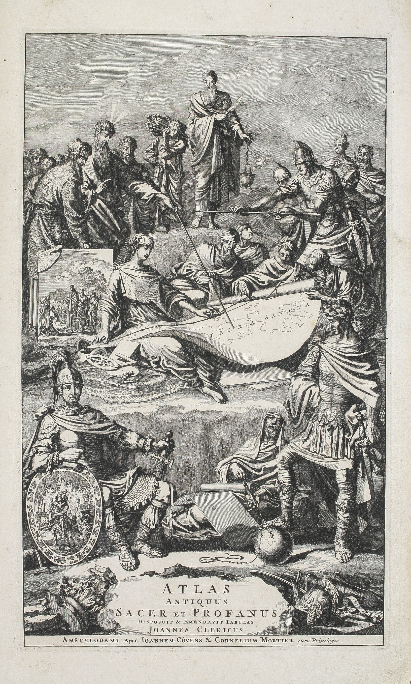 Atlas Antiquus, Sacer, Ecclesiasticus et Profanus; In quo Terrae Sanctae variae divisiones, Dioiesesium Patriarchalium & Episcopalium limites, Orbisque universus antiquus, prout erat olim excultus & divisus, oculis subjiciuntur; ... Collectus ex Tabulis G