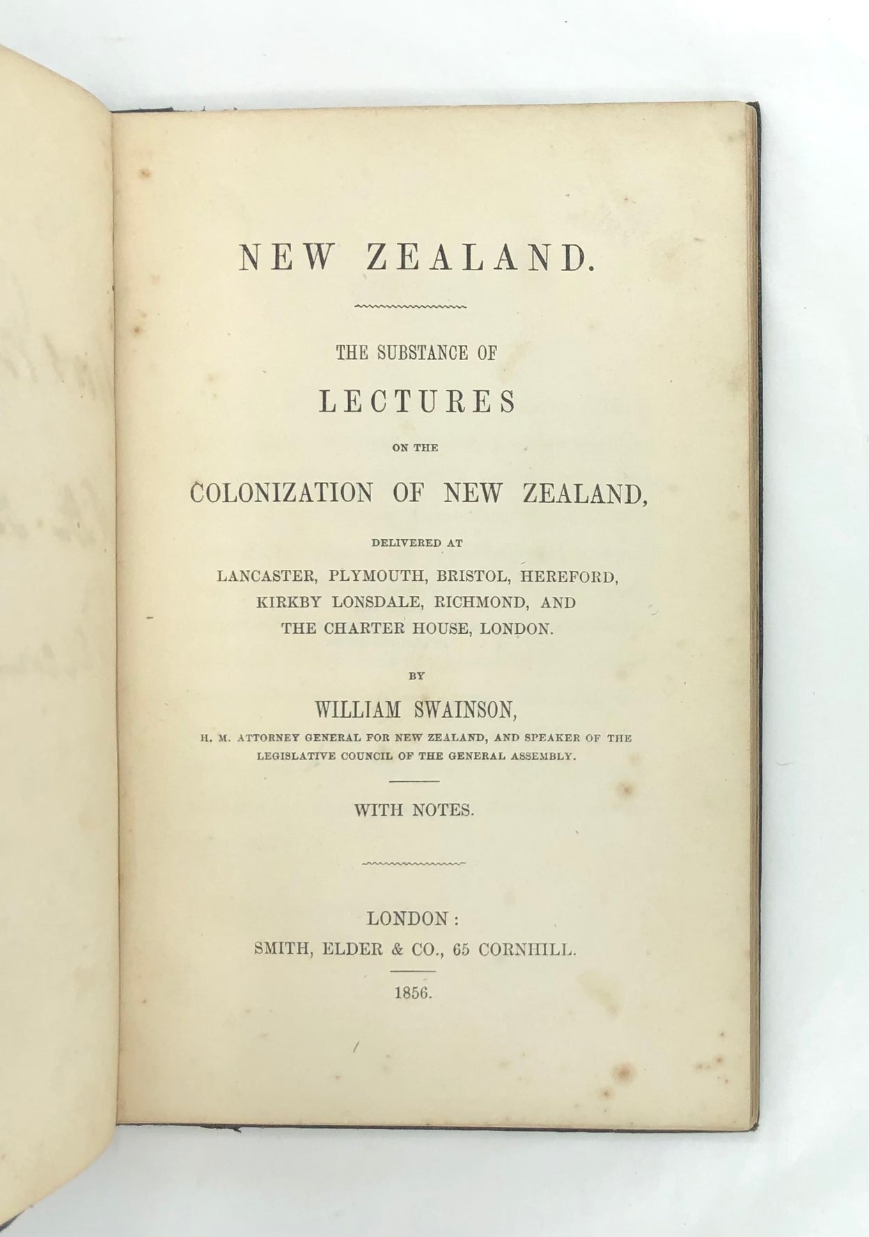 New Zealand and its Colonization.
