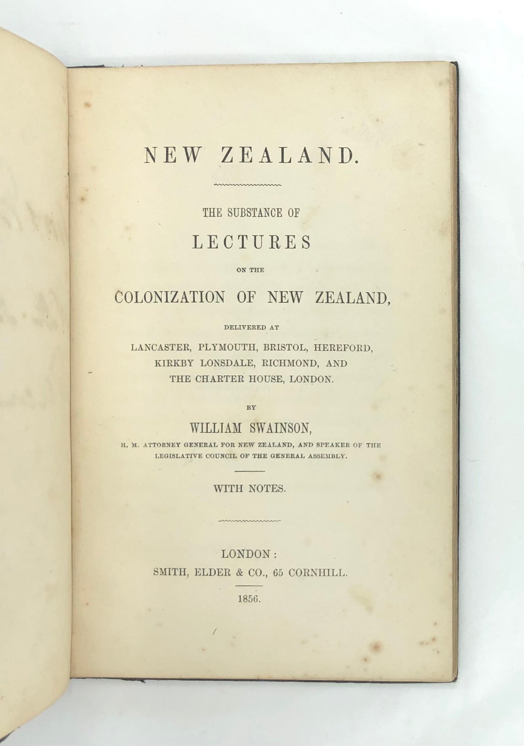New Zealand and its Colonization.