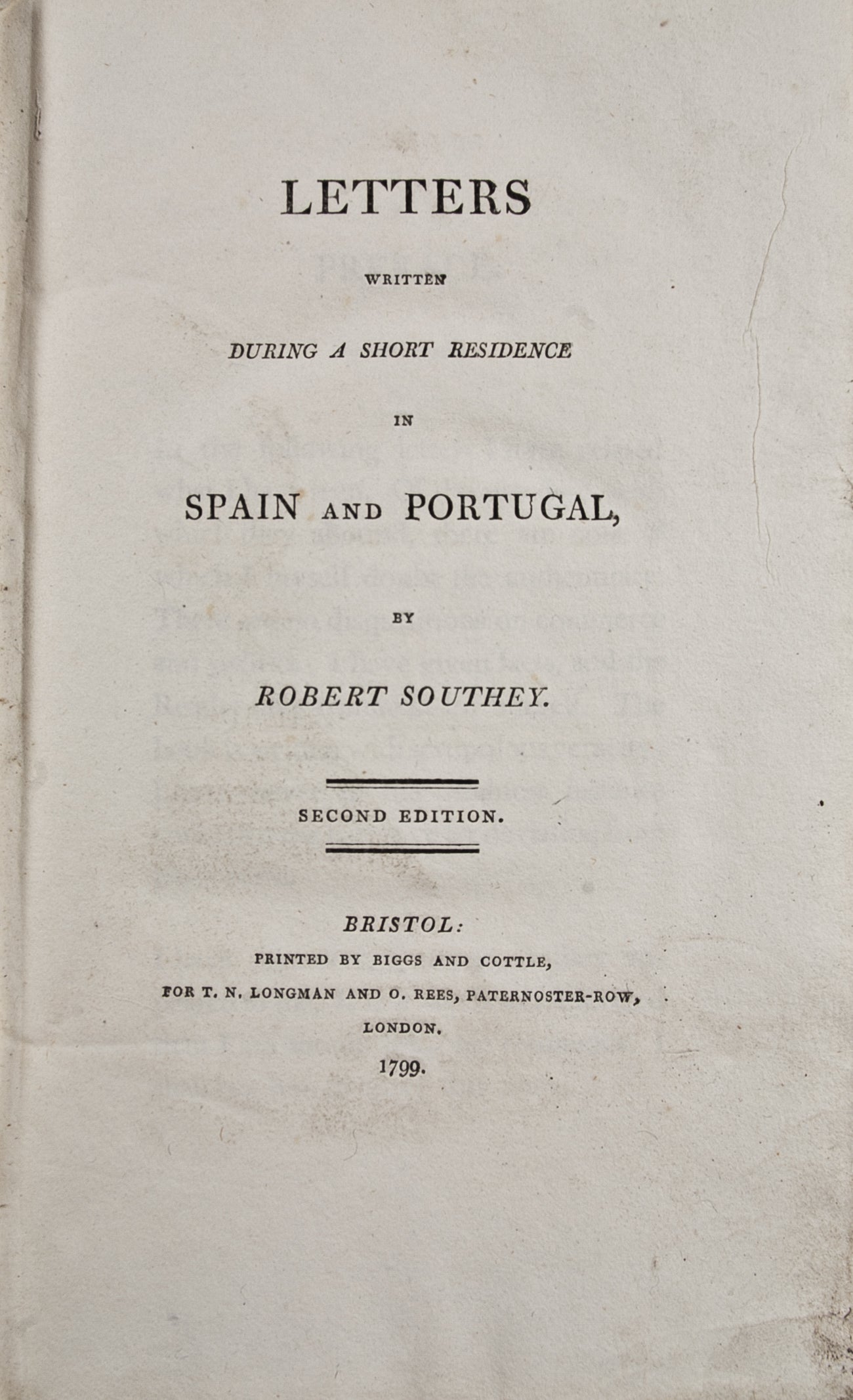 Letters Written During a Short Residence in Spain and Portugal.