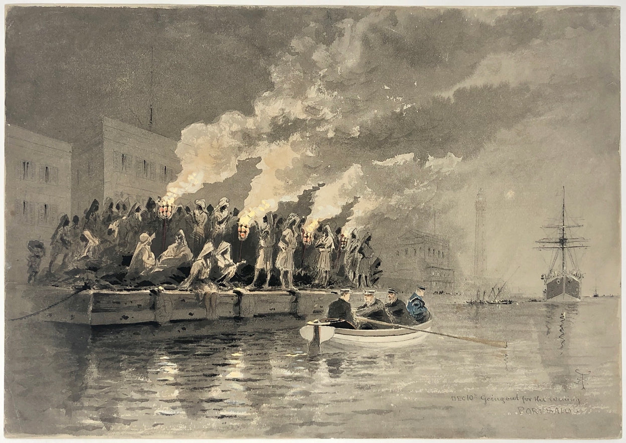 A series of watercolours relating to the last voyage of the Sunbeam with Lady Brassey.