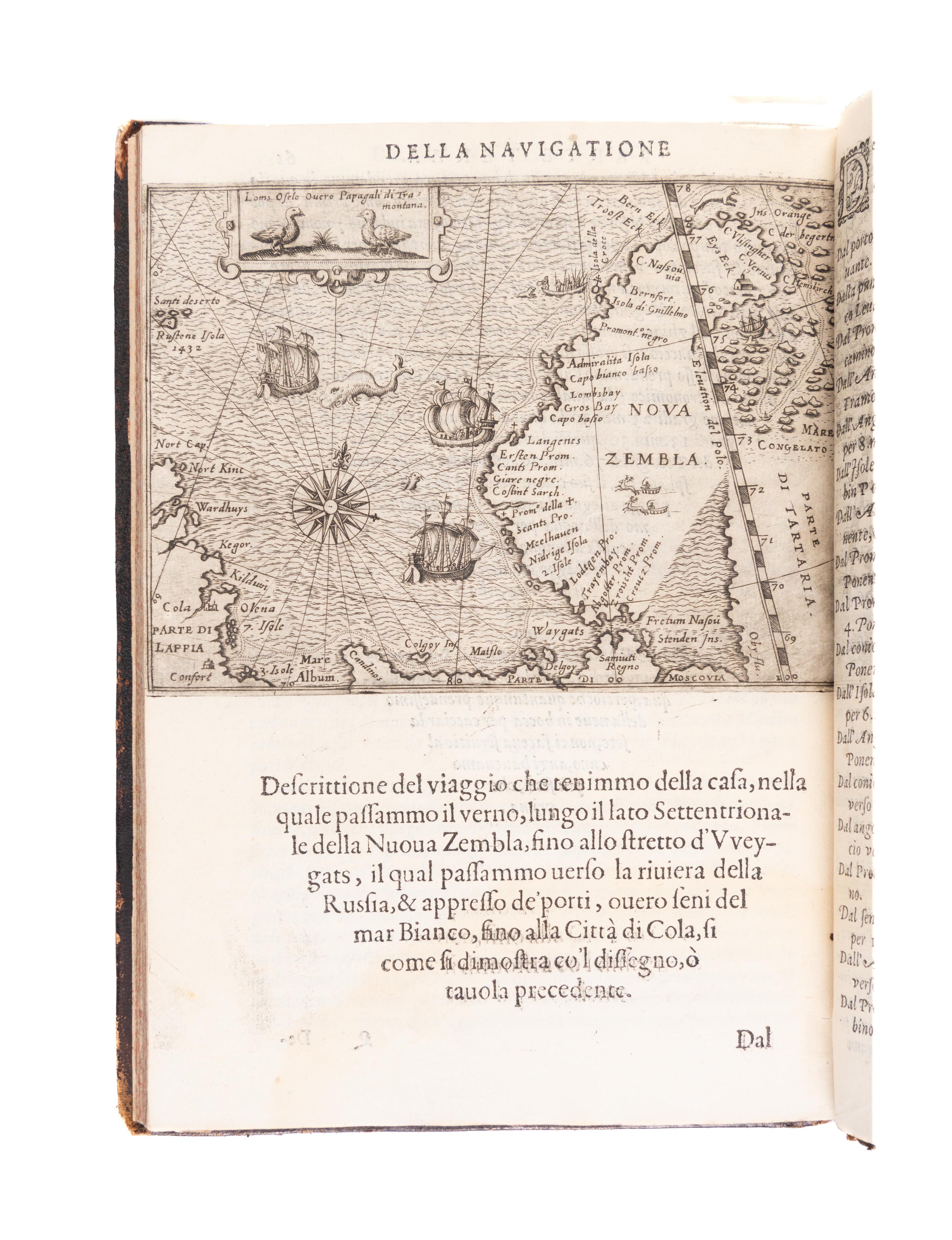 Tre Navigationi fatte dagli Olandesi, e Zelandesi Al Settentrione nella Norvegia, Moscovia, e Tartaria verso il Catai, e Regno de Sini, doue scopersero il Mare di Veygatz, La Nuova Zembla,