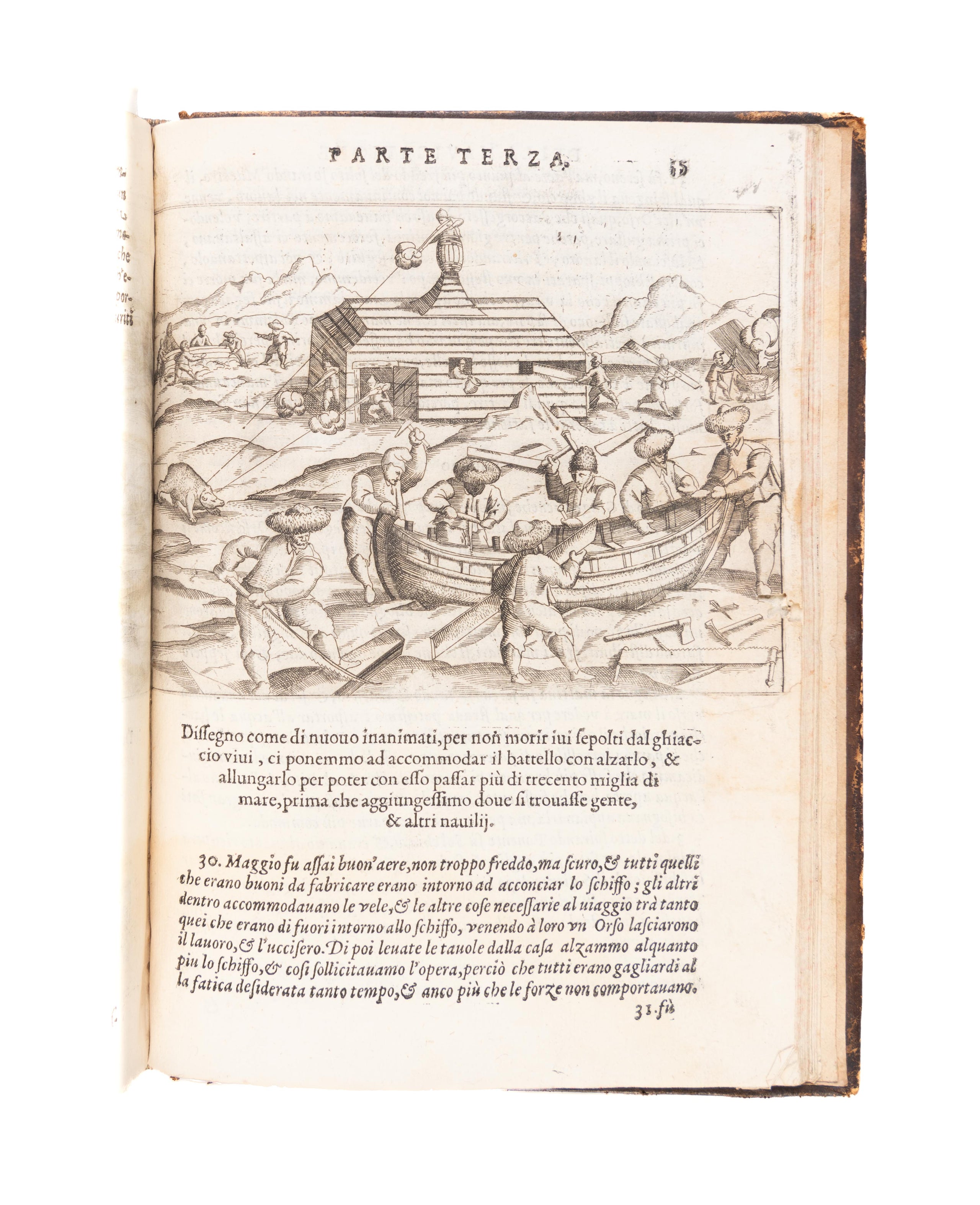 Tre Navigationi fatte dagli Olandesi, e Zelandesi Al Settentrione nella Norvegia, Moscovia, e Tartaria verso il Catai, e Regno de Sini, doue scopersero il Mare di Veygatz, La Nuova Zembla,