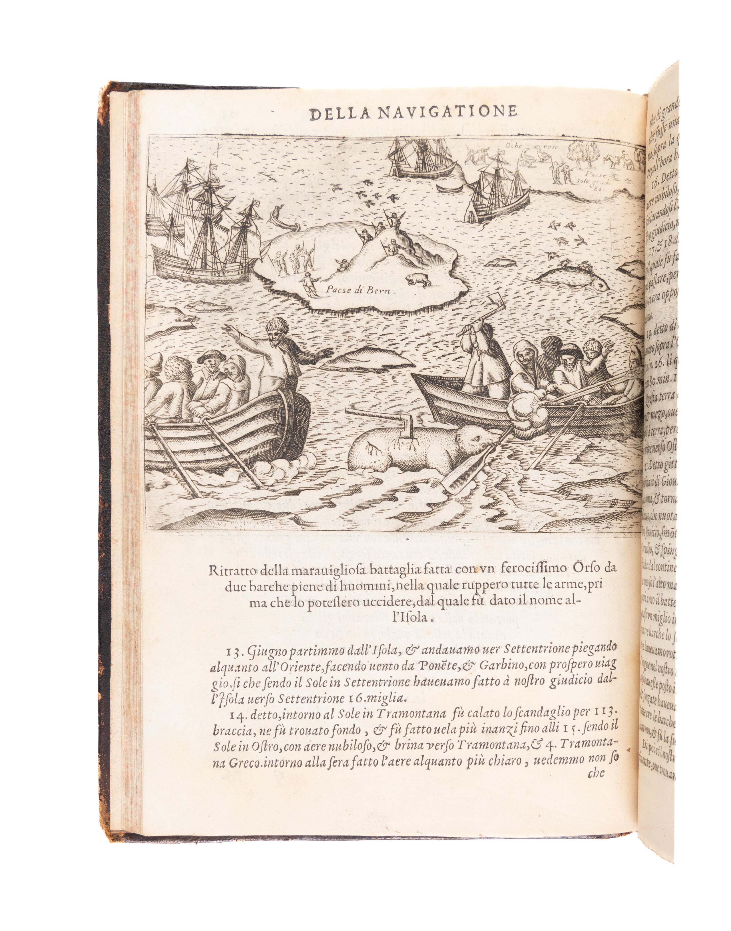 Tre Navigationi fatte dagli Olandesi, e Zelandesi Al Settentrione nella Norvegia, Moscovia, e Tartaria verso il Catai, e Regno de Sini, doue scopersero il Mare di Veygatz, La Nuova Zembla,