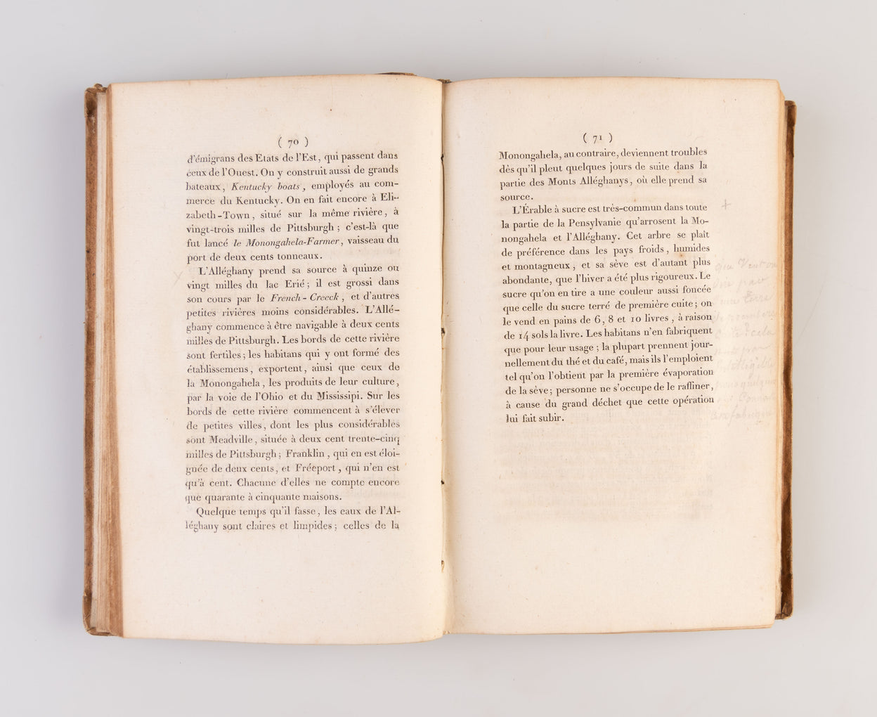 Voyage à l'Ouest des Monts Alléghanys, dans les états de l'Ohio du Kentucky et du Tennessée, et retour à Charleston par les Hautes-Carolines; contenant des détails sur l'état actuel de l'agriculture...ainsi que des renseigmenets sur les rapports commercia