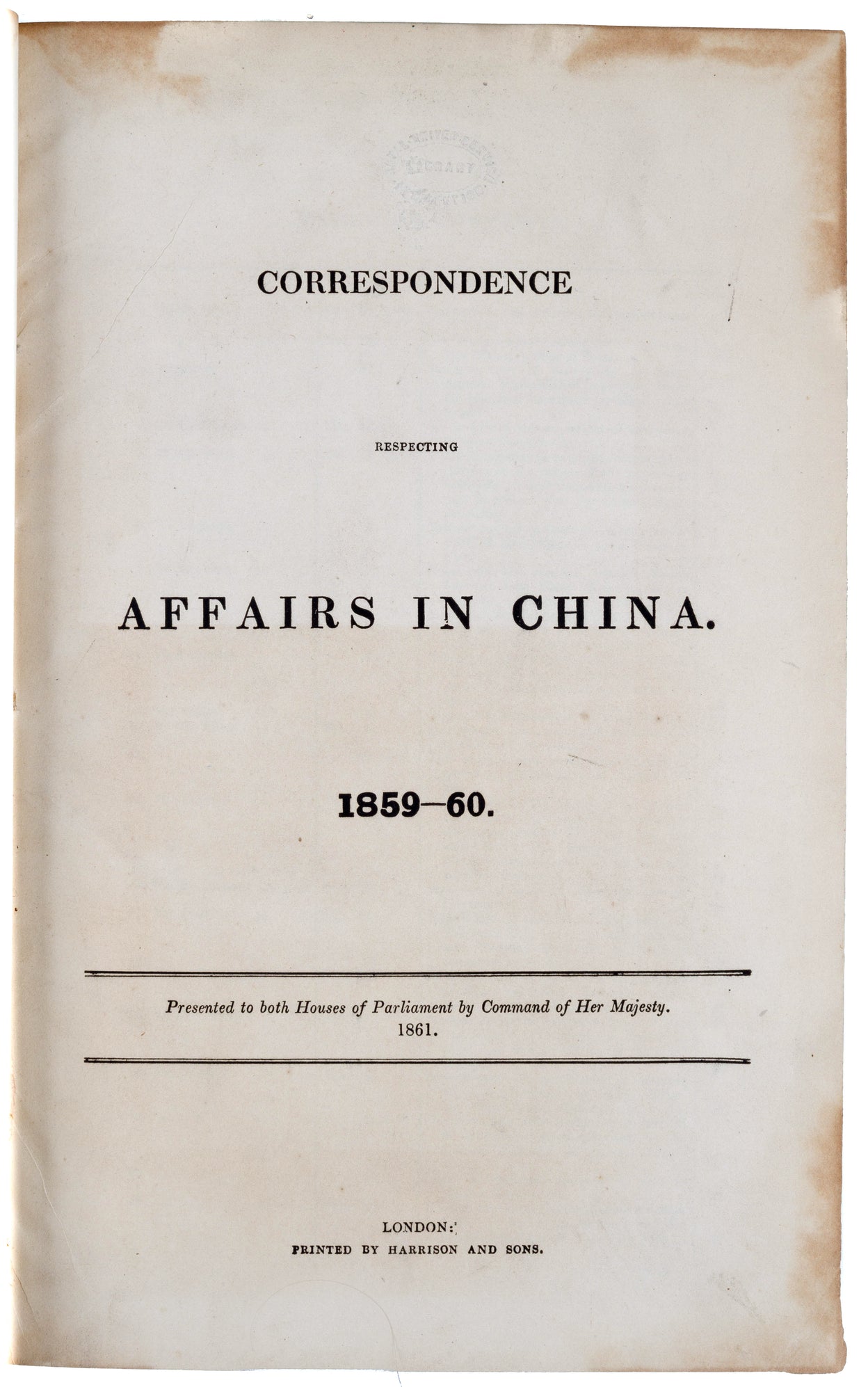 Wars in China - Second Opium War and the Treaty of Tianjin: 1859-71.