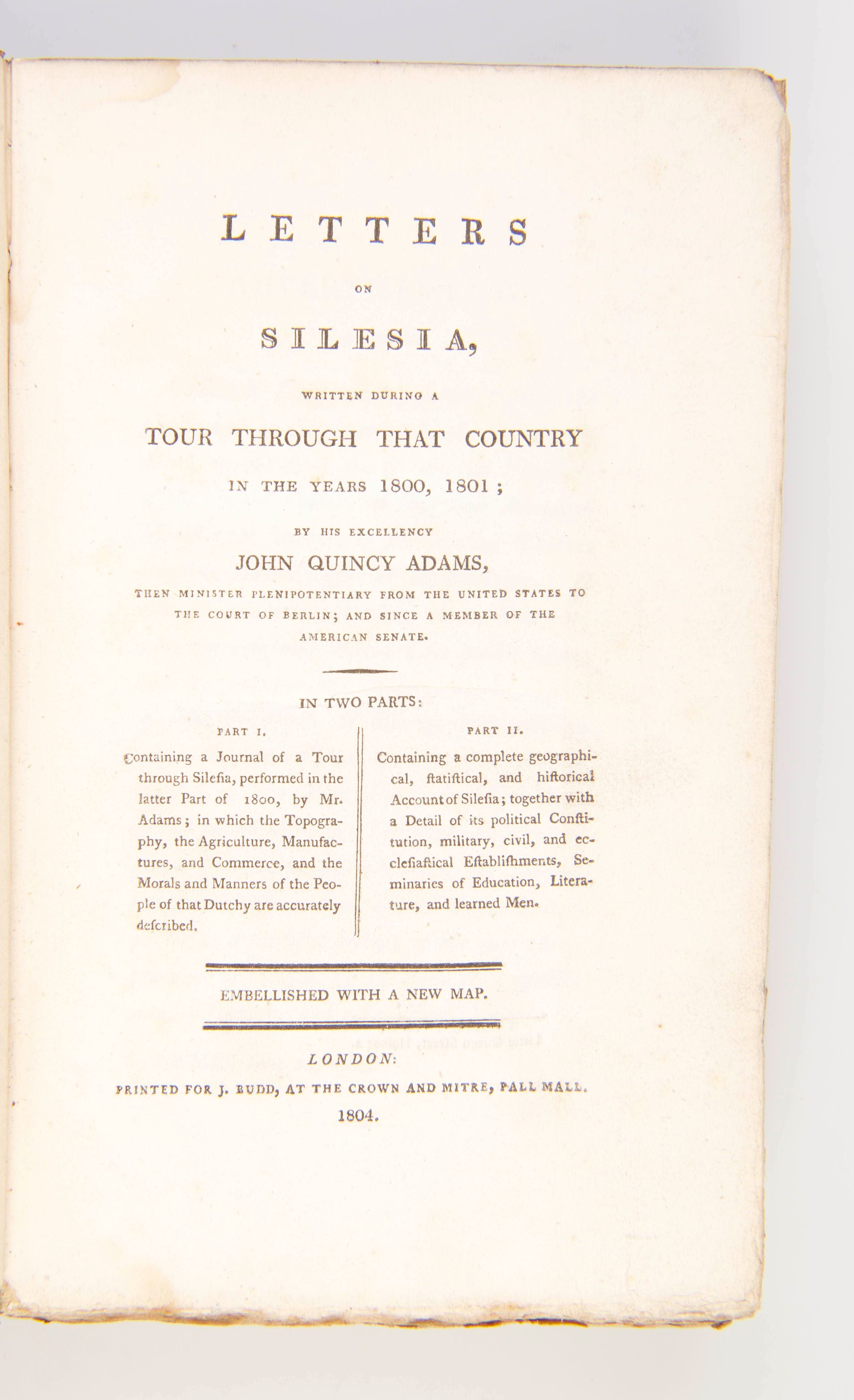 Letters on Silesia, written during a Tour through that Country in the Years 1800, 1801.