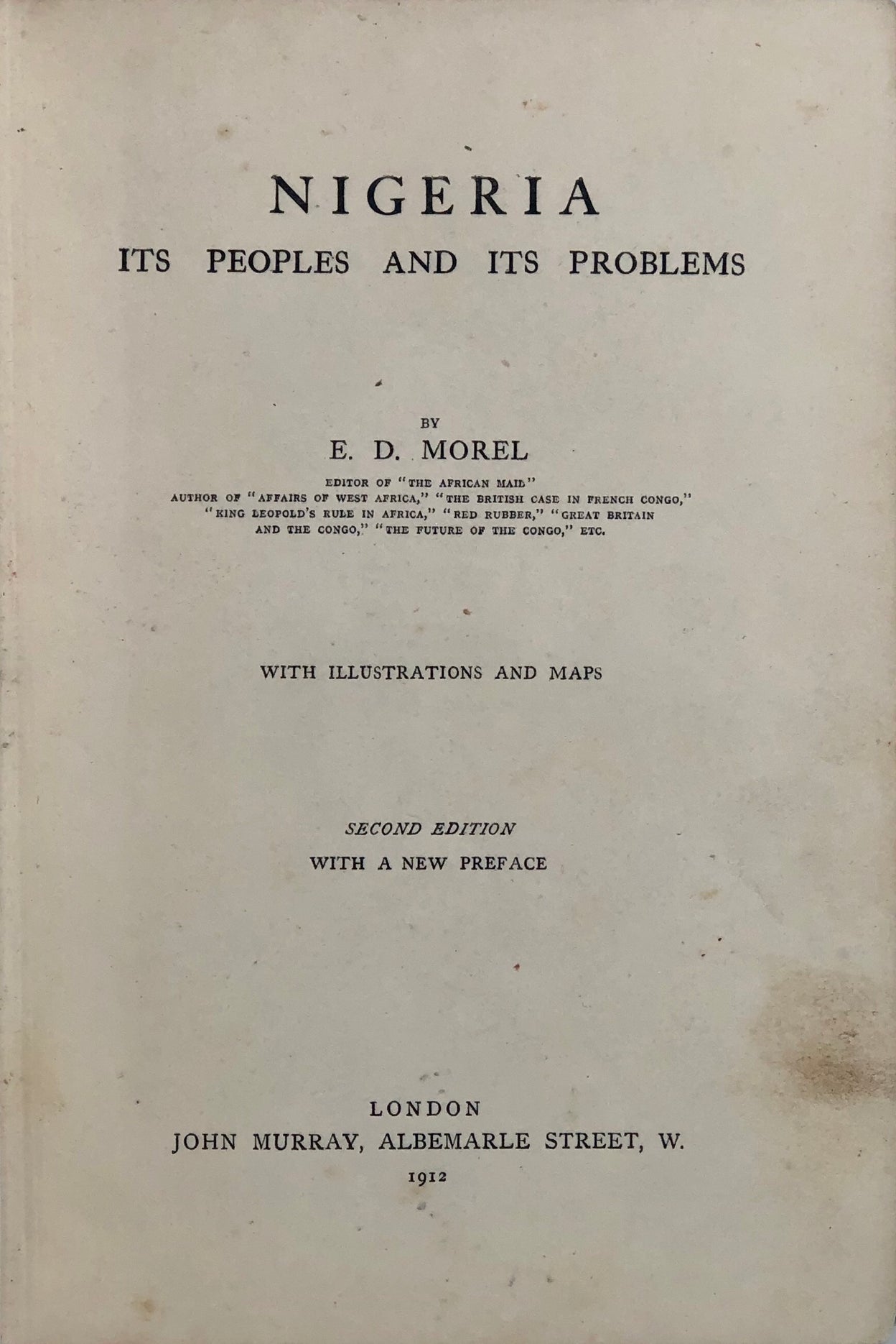 Nigeria: its People and its Problems.