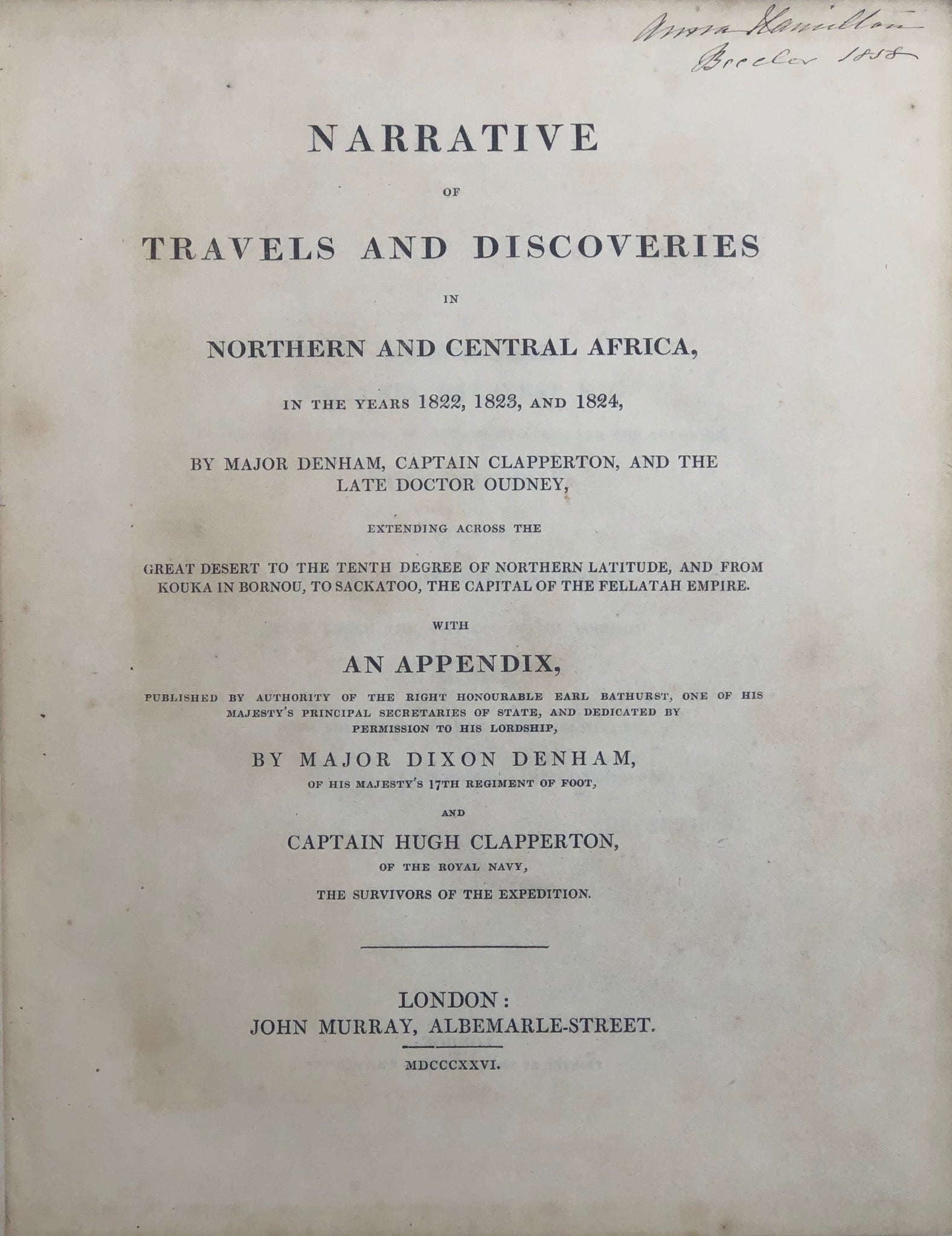 Narrative of Travels and Discoveries in Northern and Central Africa