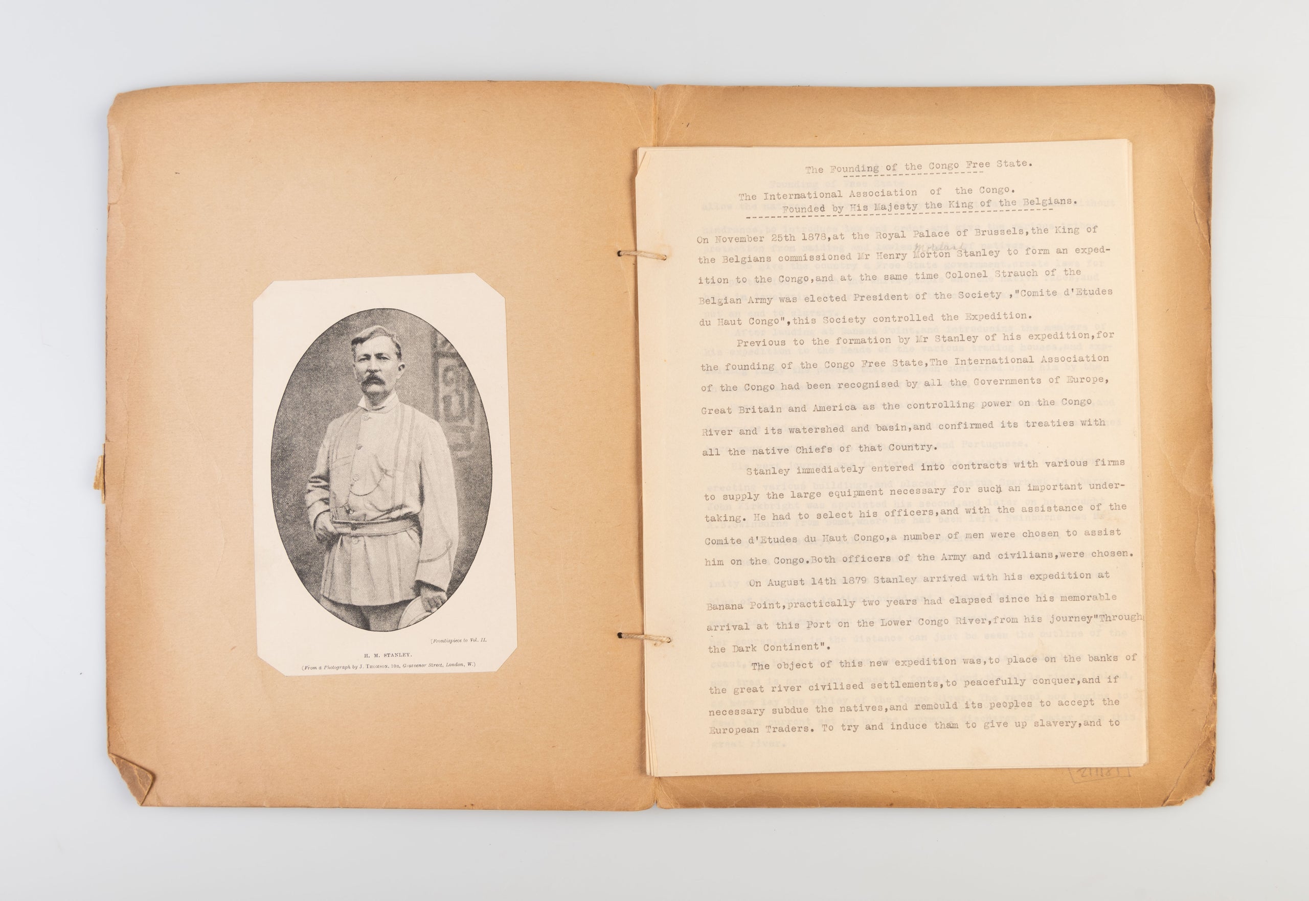 H.M. Stanley. Founding of the Congo Free State.