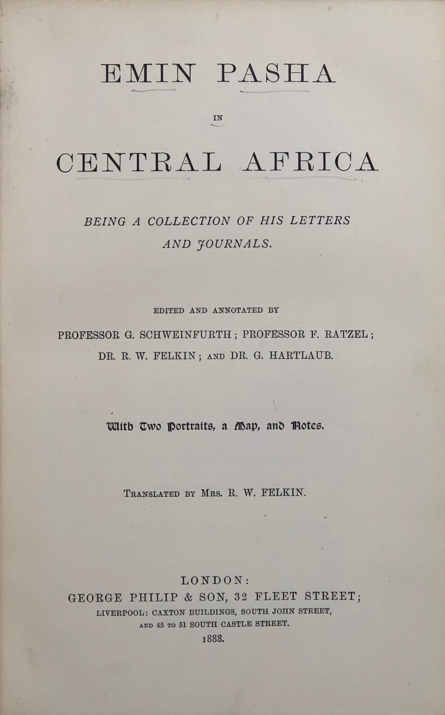 EMIN PASHA RELIEF EXPEDITION COLLECTION 10 VOLS