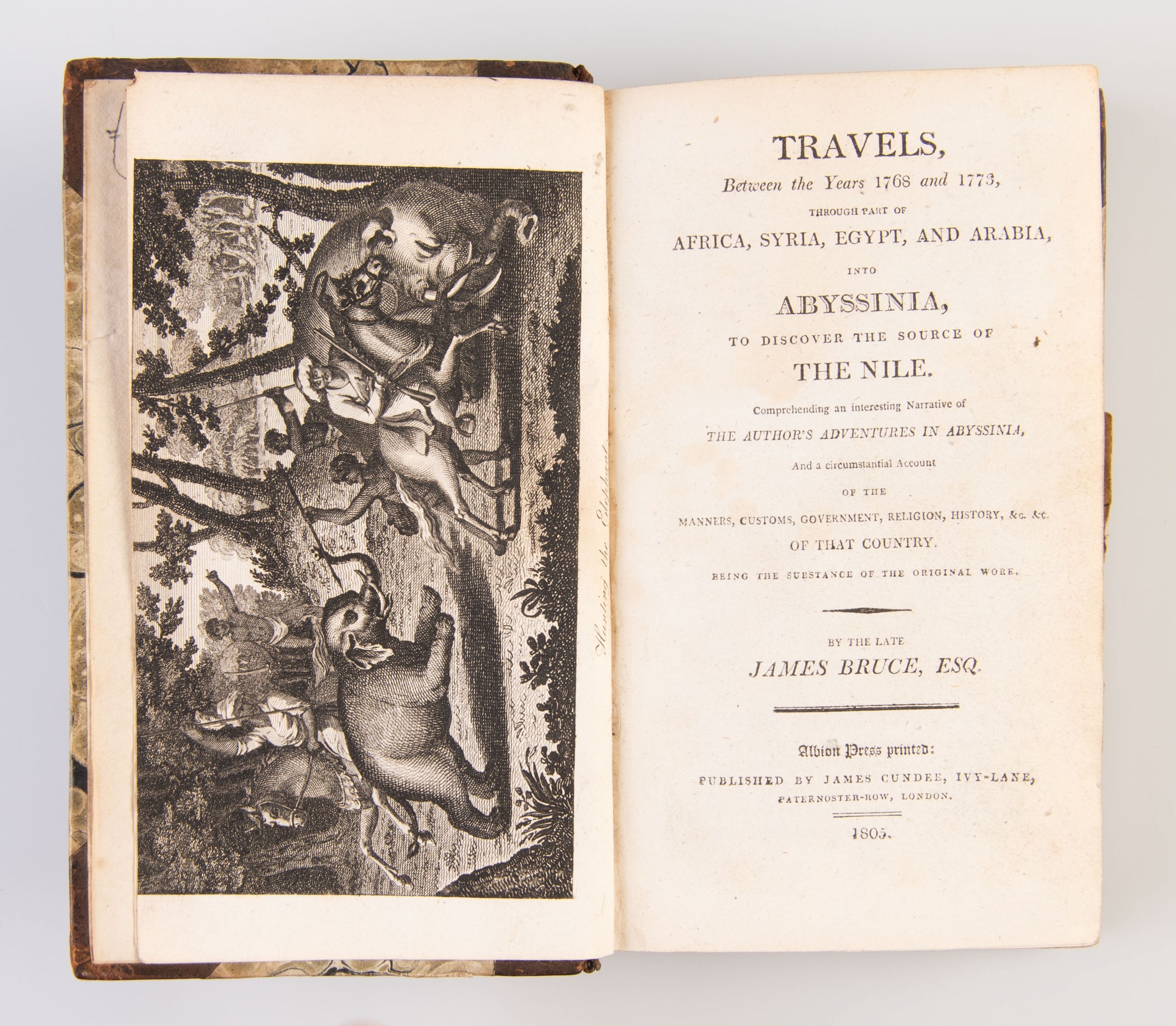 Travels to Discover the Source of the Nile between the Years 1768 & 1773, through Part of Africa, Syria, Egypt and Arabia, inbto Abyssinia, to discover the Source of the Nile.