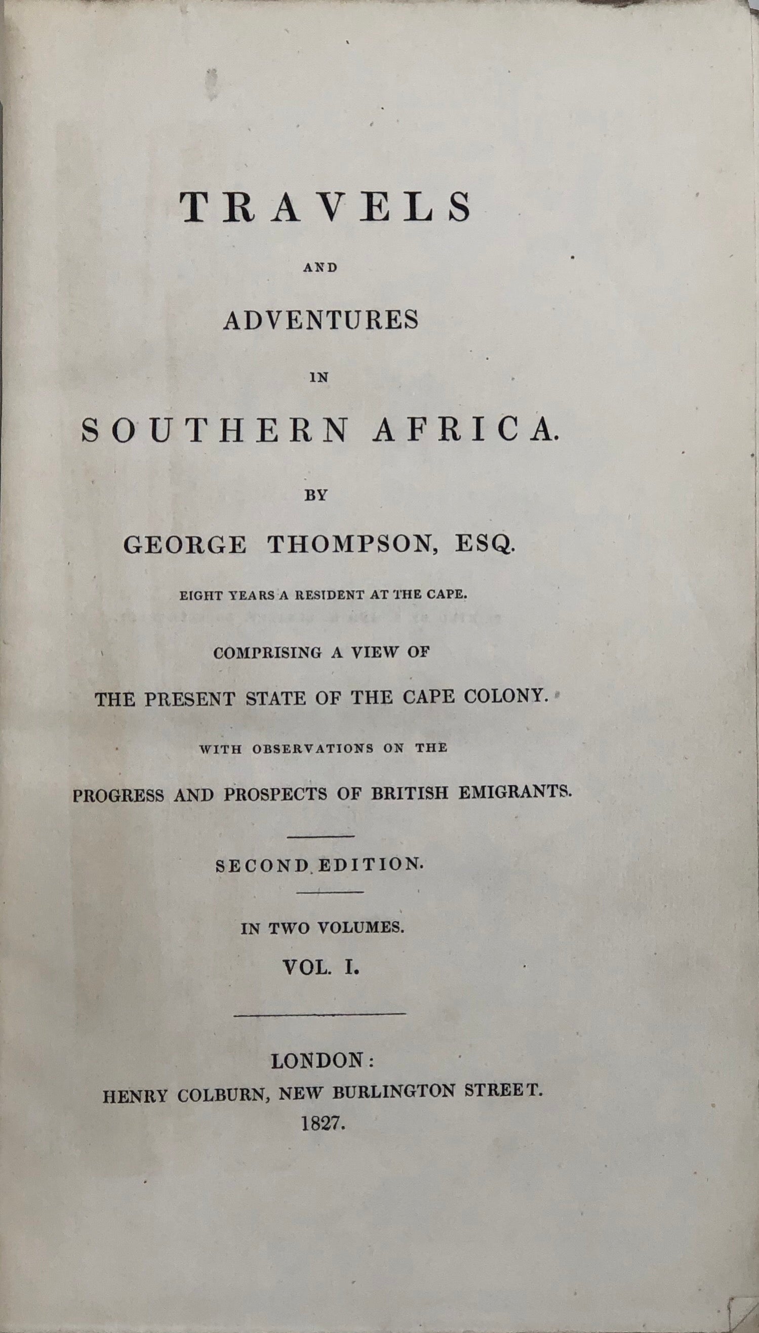 Travels and Adventures in Southern Africa...