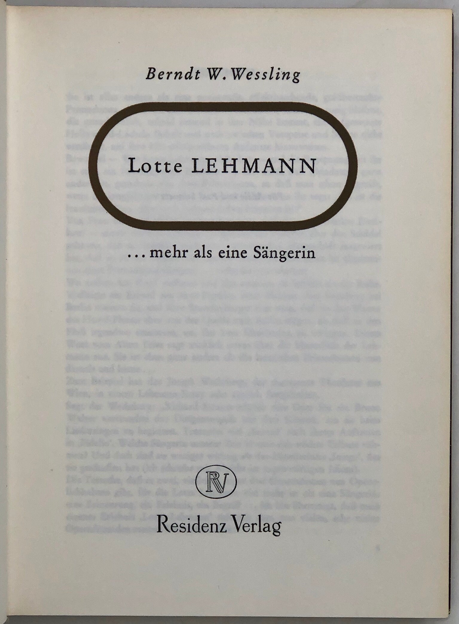 Lotte Lehmann ... mehr als eine Sängerin.