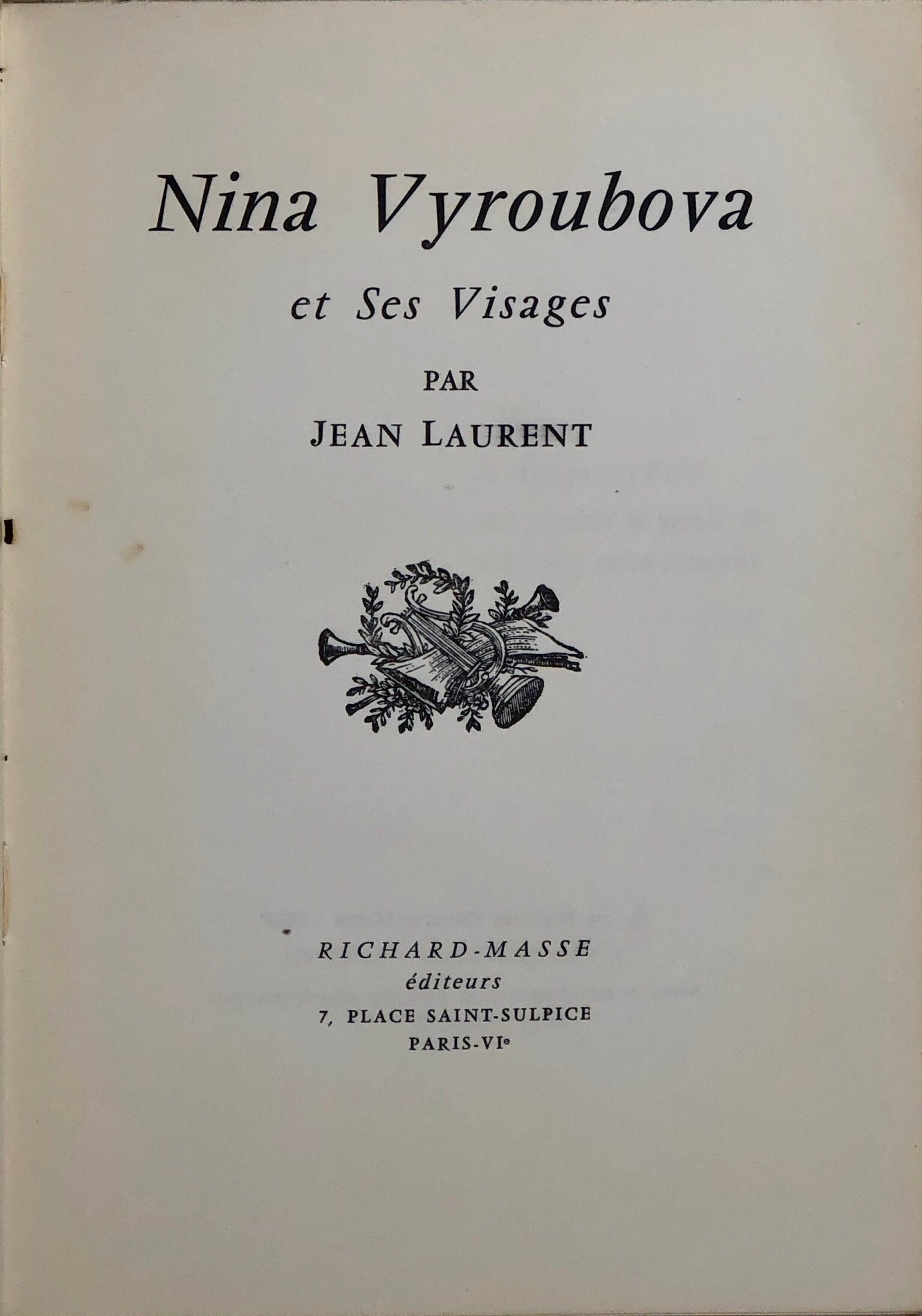 Nina Vyroubova et Ses Visages.