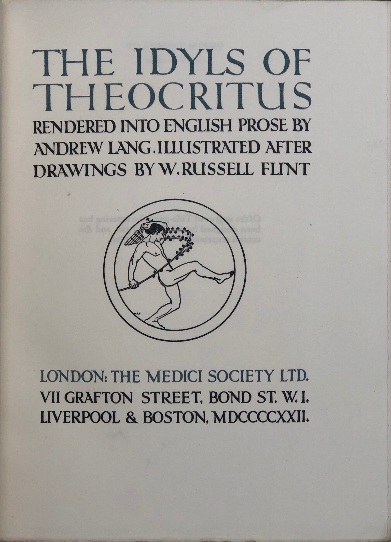Theocritus, Bion and Moschus.