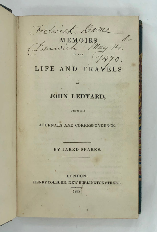 Memoirs of the Life and Travels of John Ledyard, from His Journals and Correspondence.