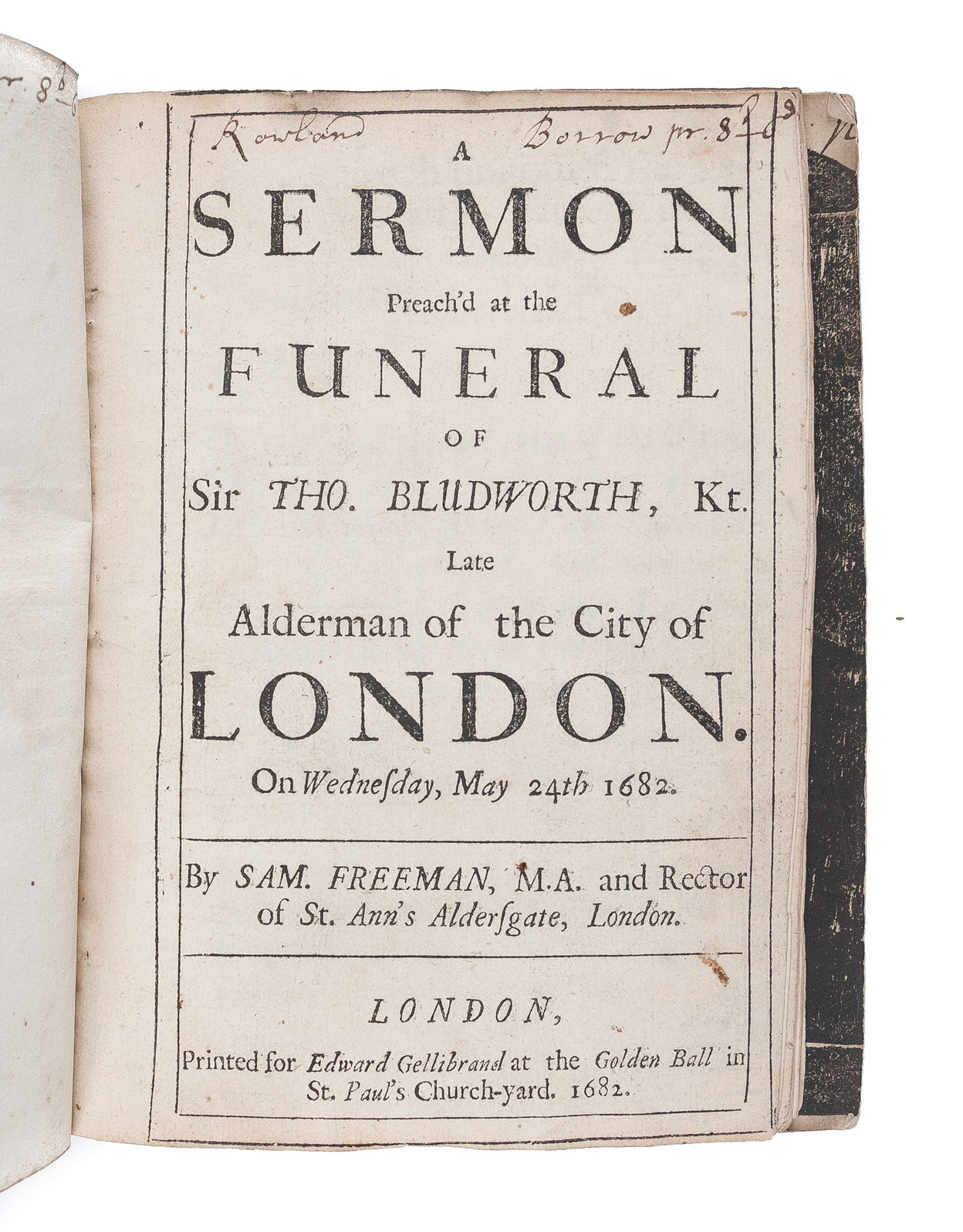 A sammelband volume of fifteen 17th-century funeral sermons.