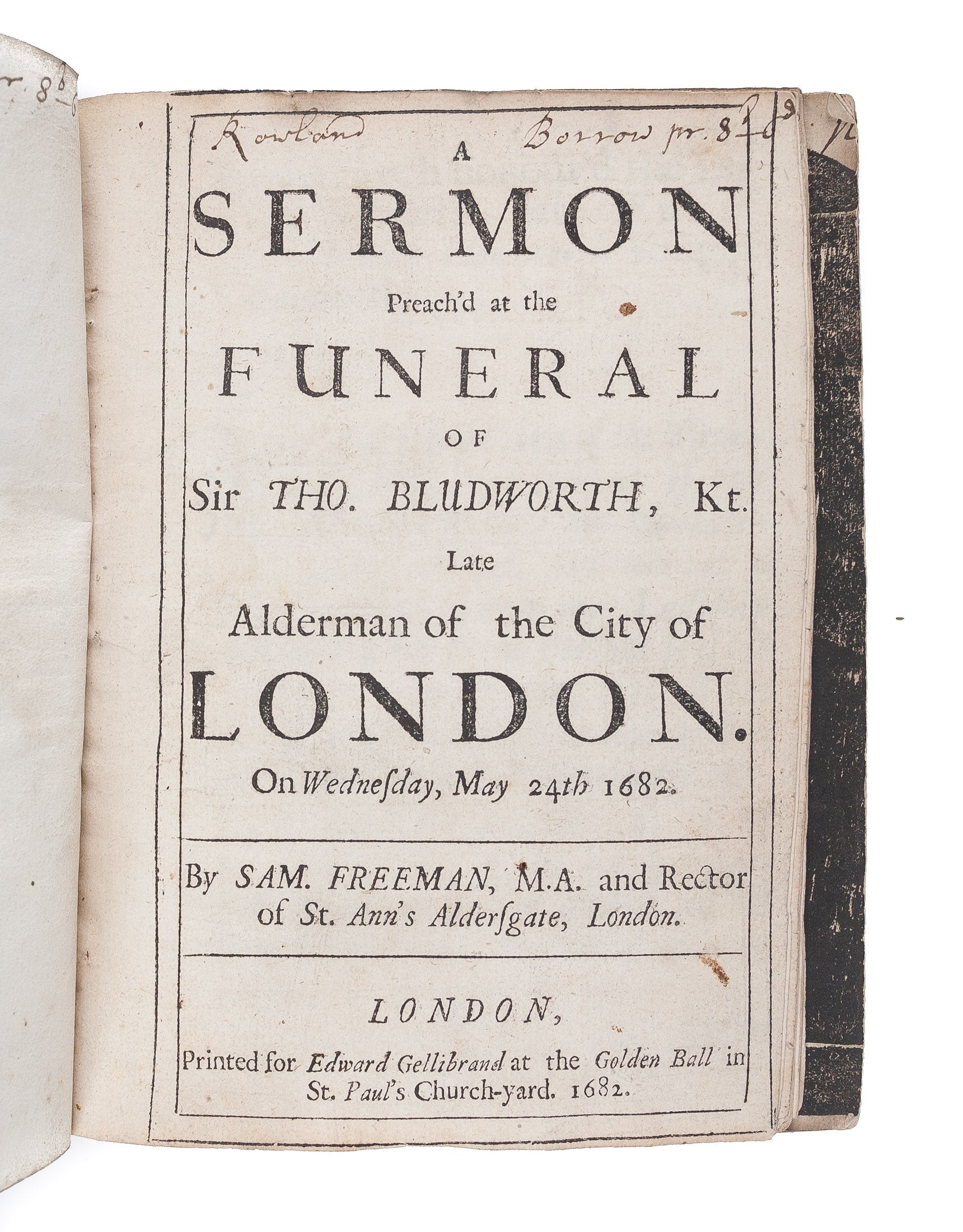 A sammelband volume of fifteen 17th-century funeral sermons.