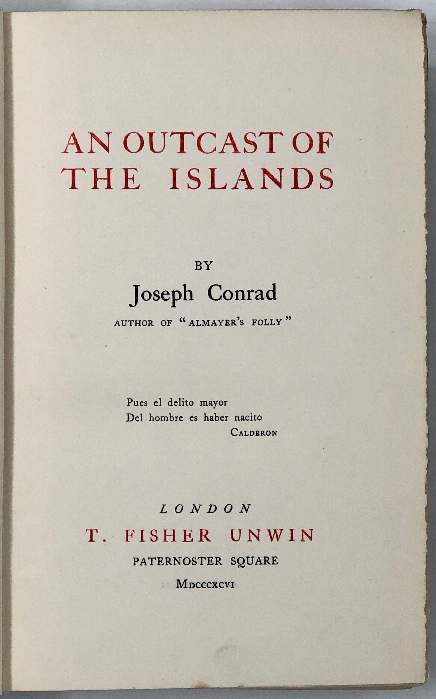 An Outcast of the Islands.