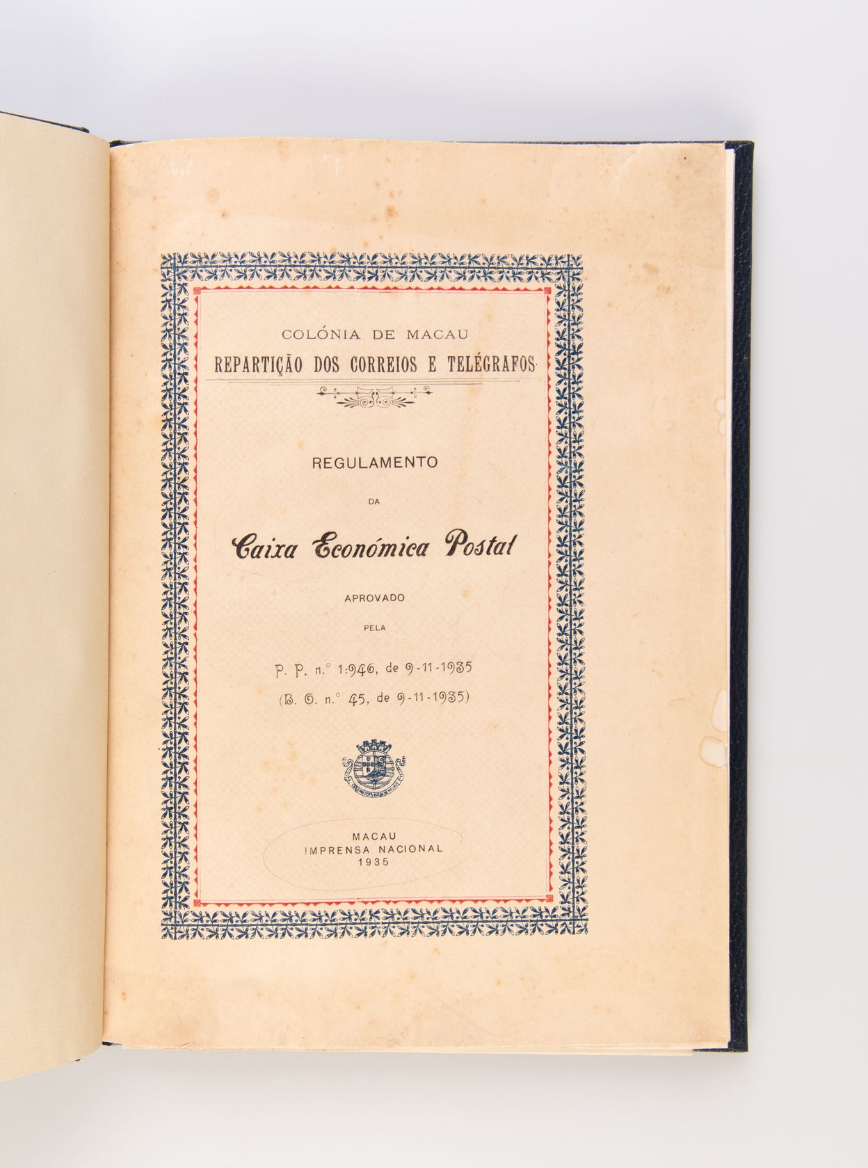 Regulamento da Caixa Economica Postal.