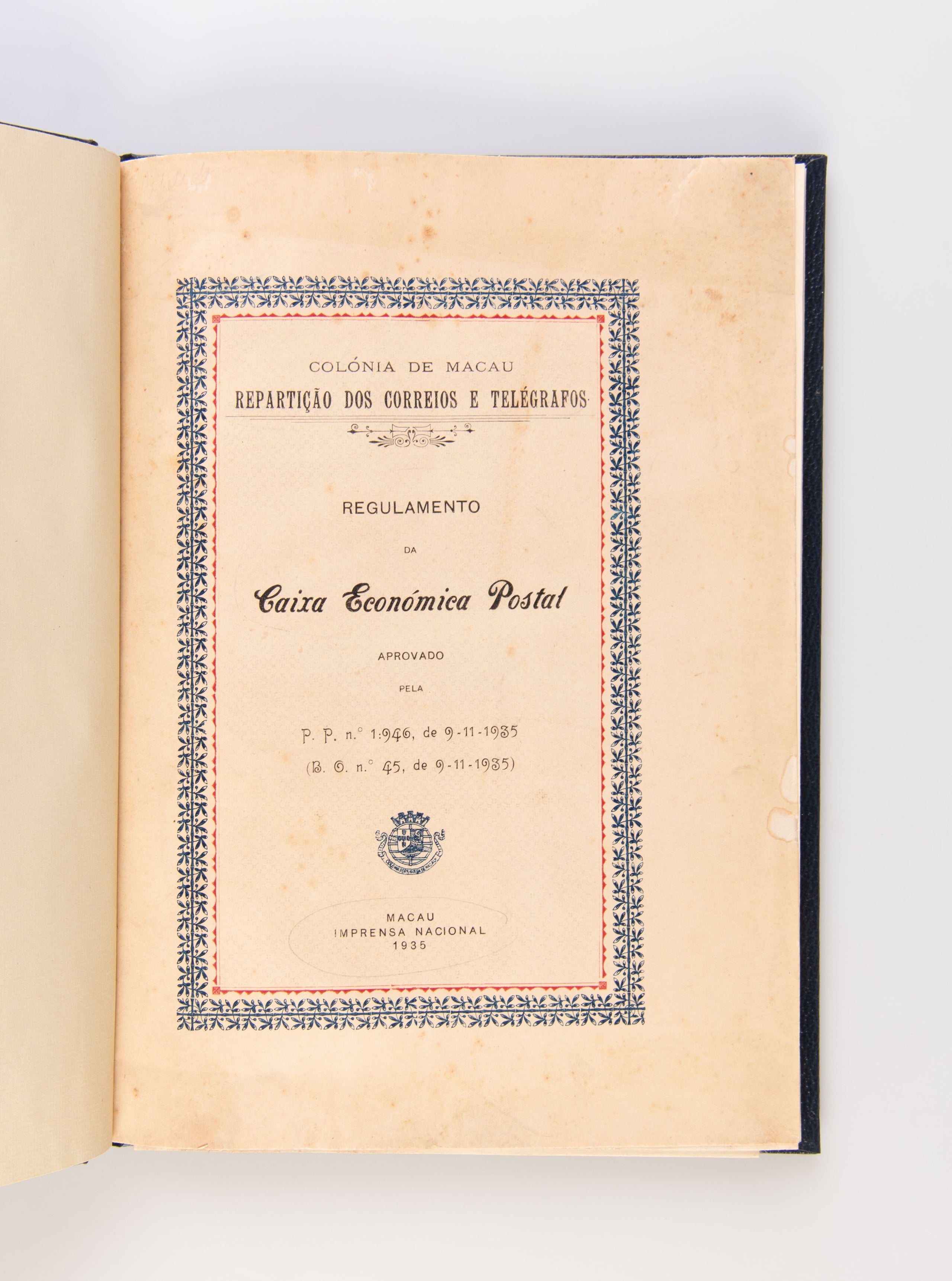 Regulamento da Caixa Economica Postal.