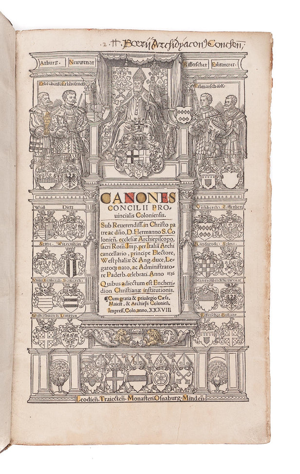 Canones concilii provincialis Coloniensis... celebrati anno 1536. Quibus adiectum est Encheridion christianae institutionis.