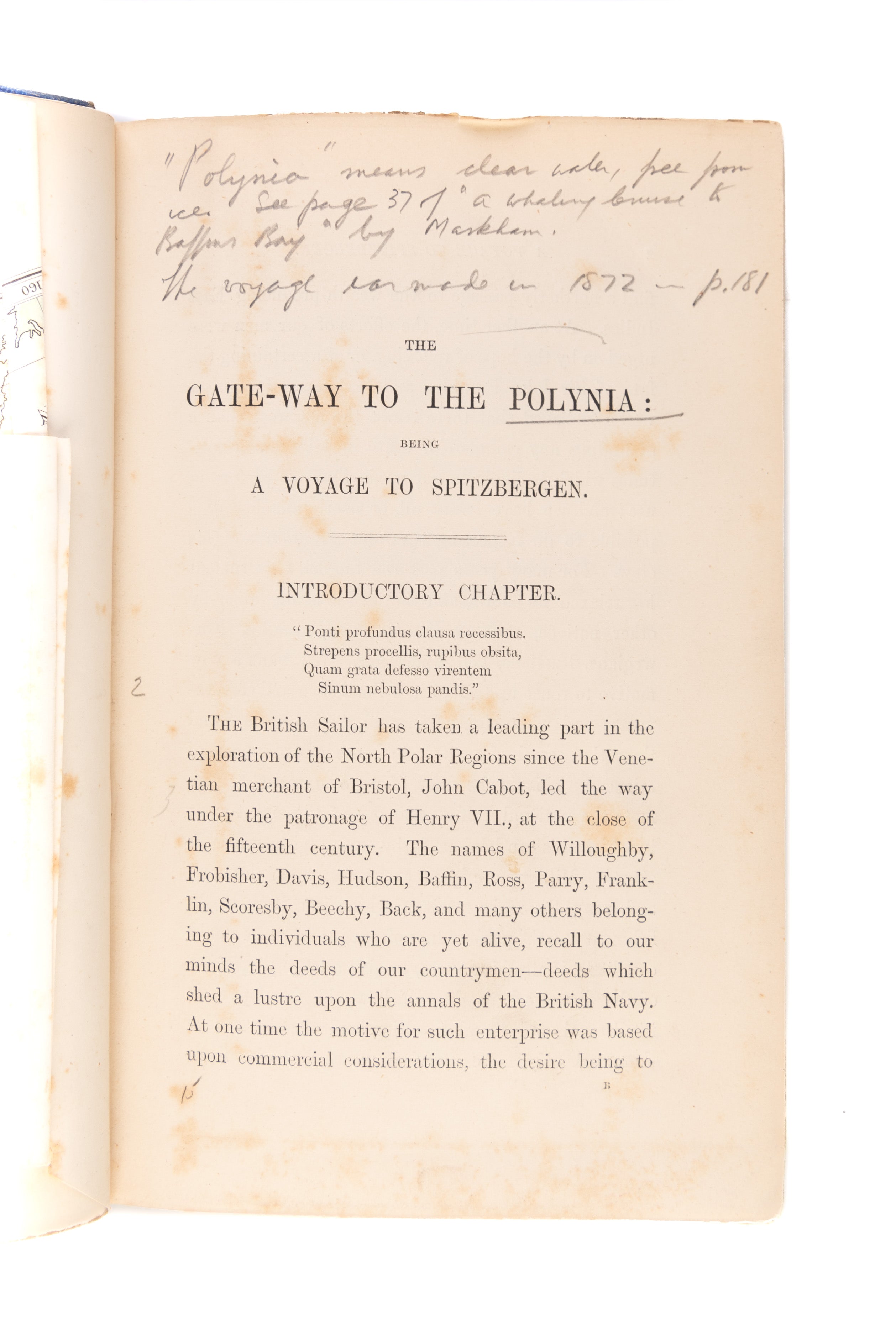 The Gateway to Polynia. A Voyage to Spitzbergen.