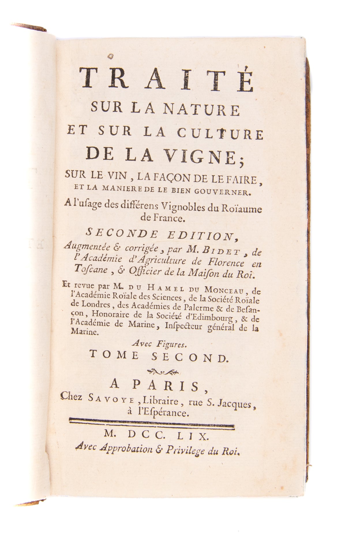 Trait sur la nature et sur la culture de la vigne: