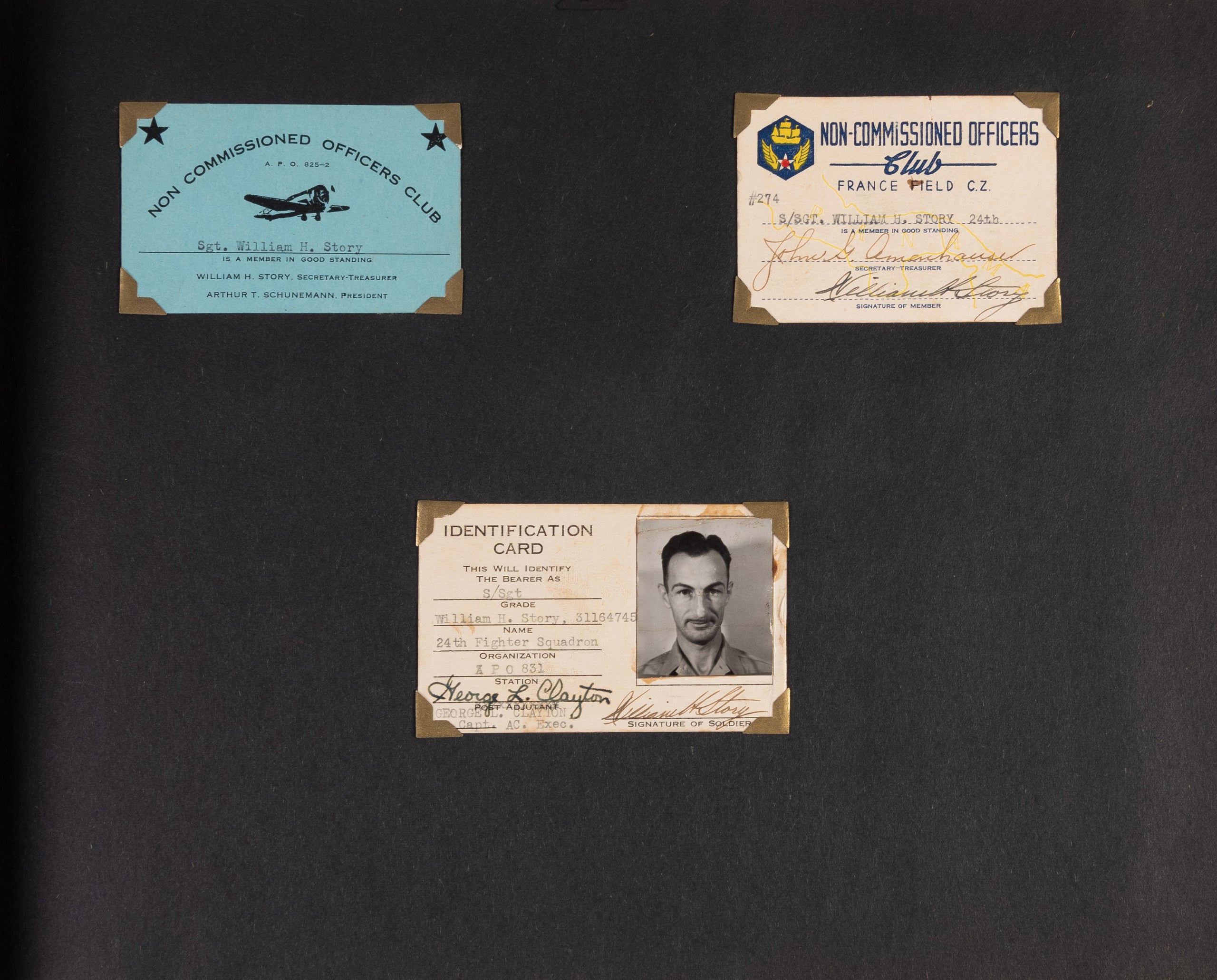 Photograph album and archive of material relating to military service in Panama.