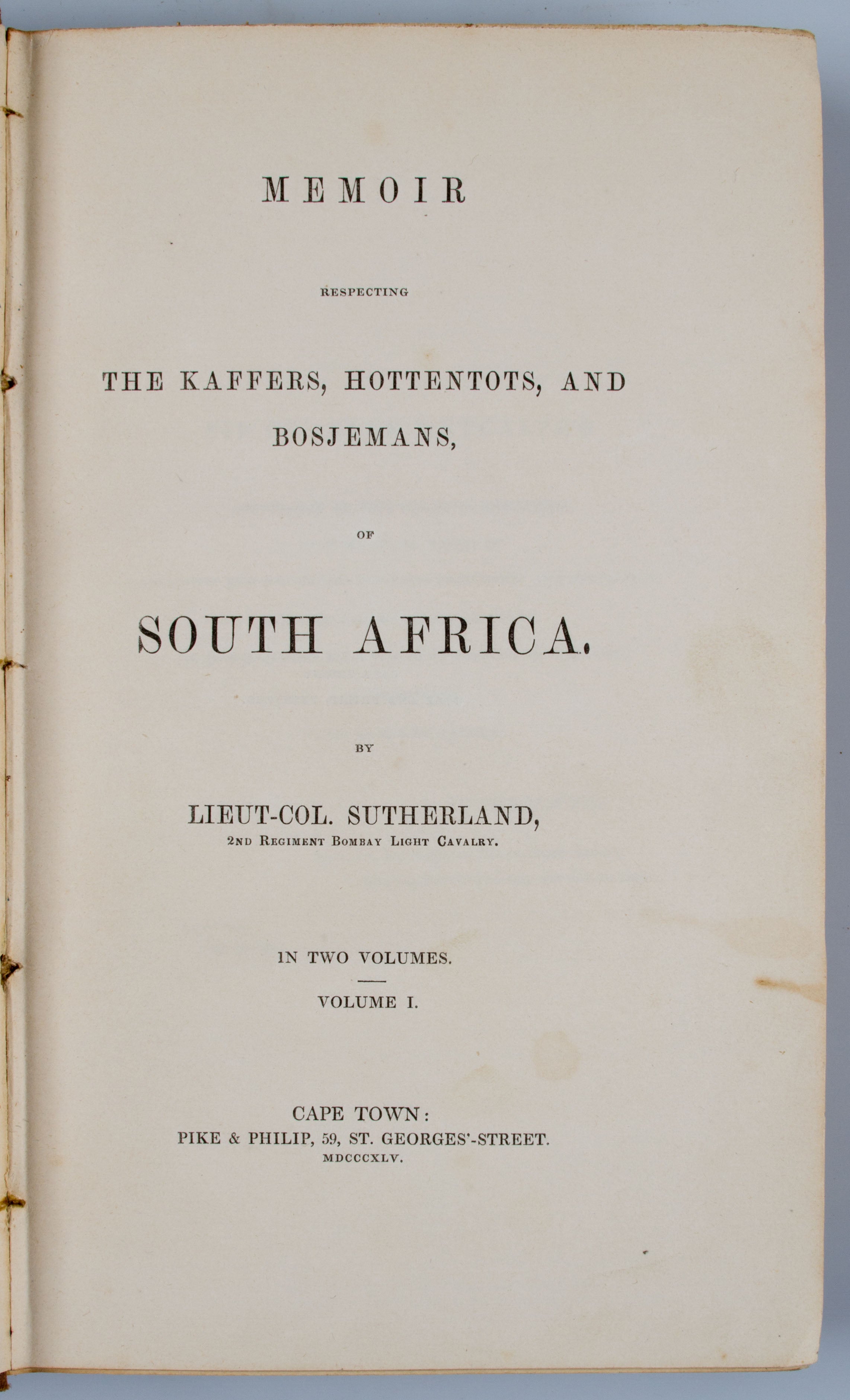 Memoir respecting the Kaffers, Hottentos, and Bosjemans, of South Africa.