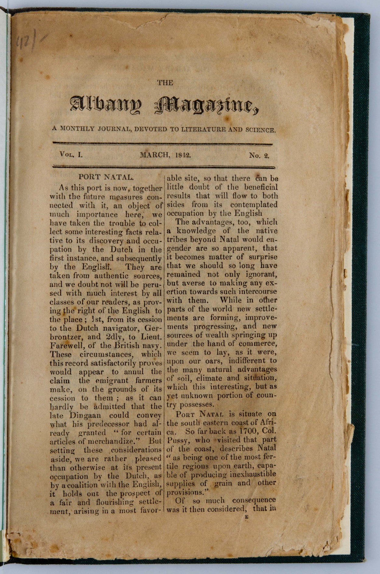 A Monthly Journal devoted to Literature and Science. Vol. 1 no. 2.