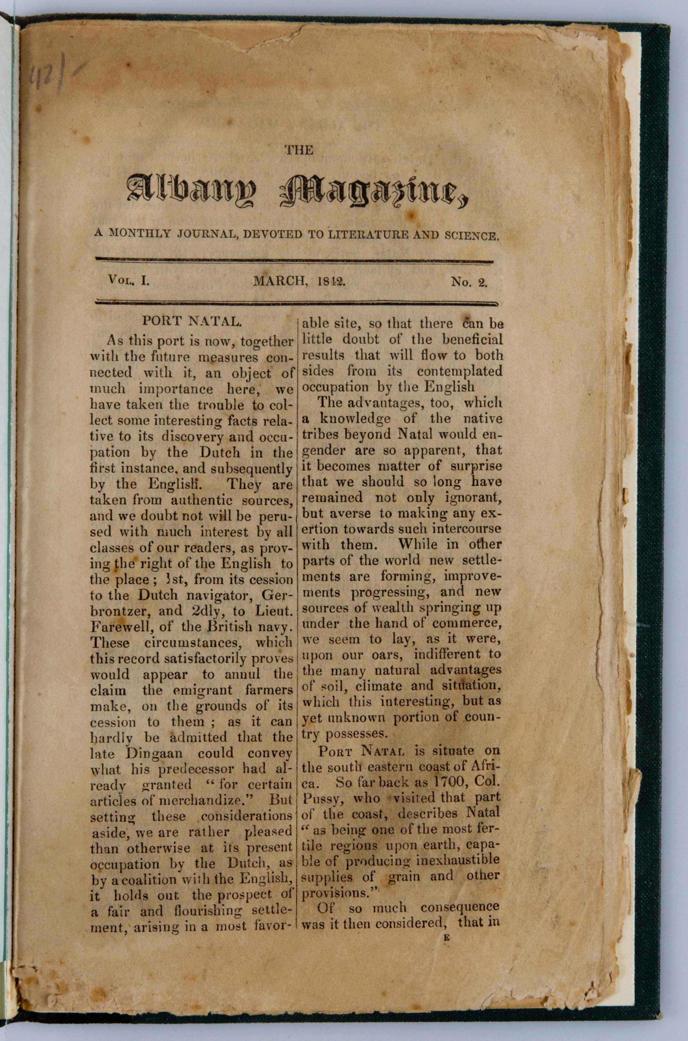 A Monthly Journal devoted to Literature and Science. Vol. 1 no. 2.