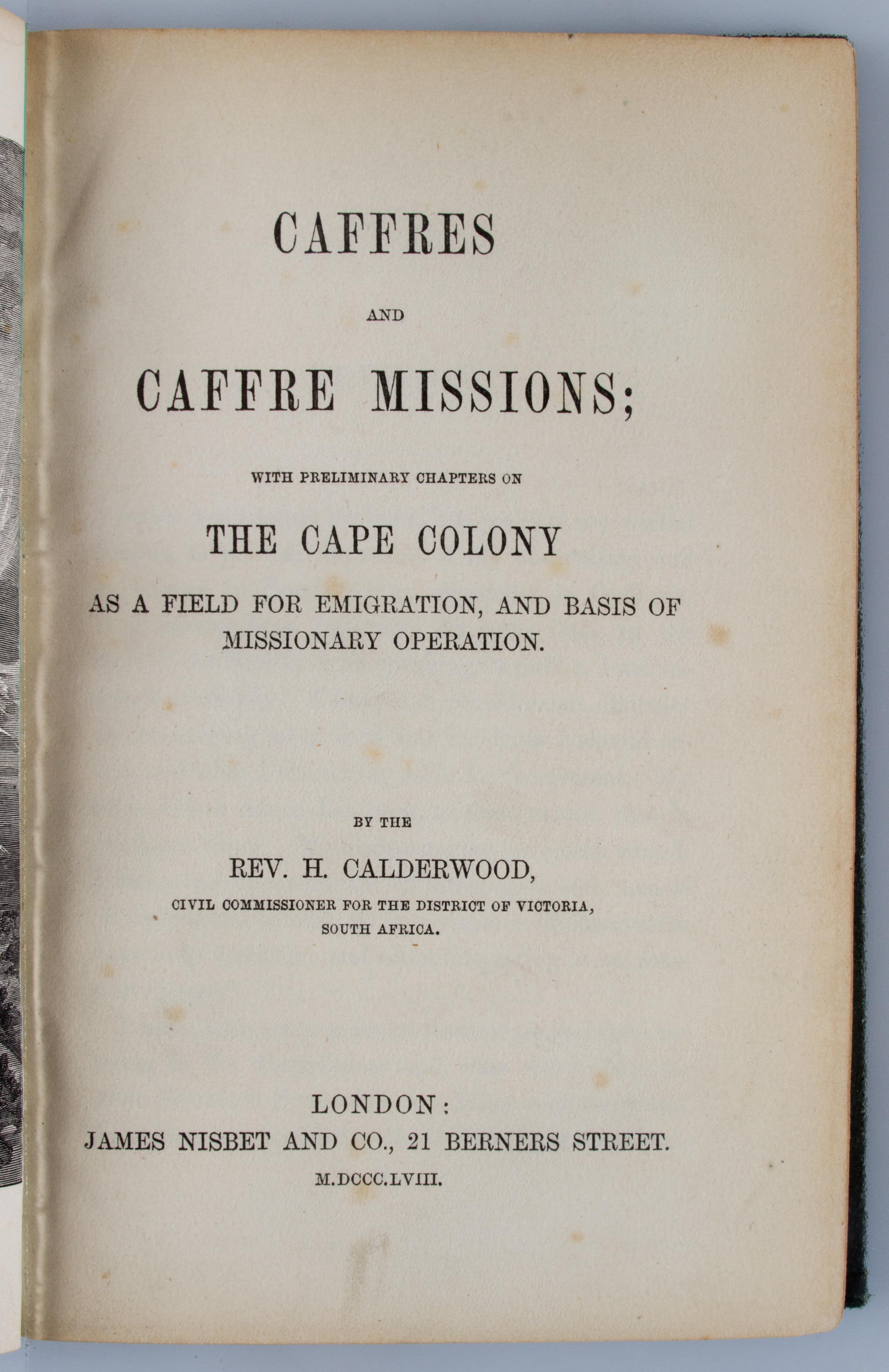 Caffres and Caffre Missions: