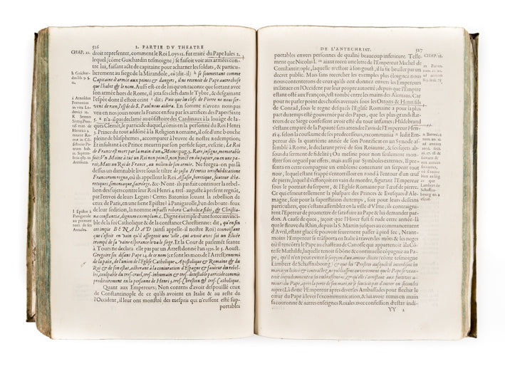 Theatre de L‘Antechrist. Auquel est respond au cardinal Bellarmin, au sieur de Remond, à Pererius, Ribera, Viegas, Sanderus et autres qui par leurs escrits condamnent la doctrine des eglises reformees sur ce subiet: par Nicolas Vignier