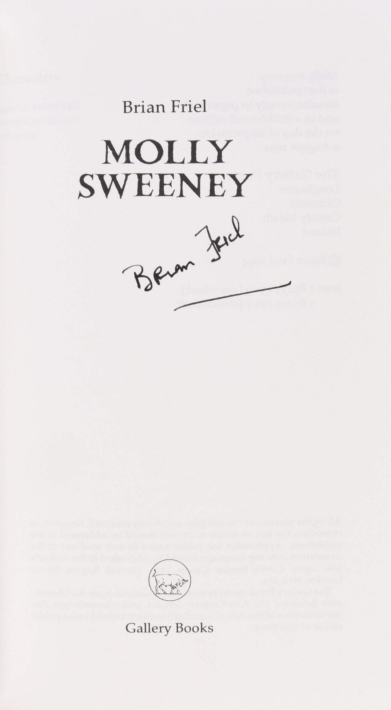 Molly Sweeney.